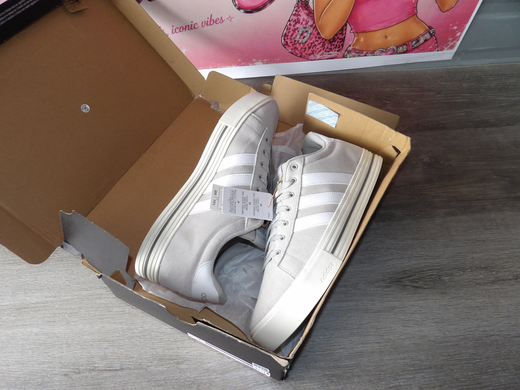 Adidas Daily 4.0 Men's Sneakers – Grey/White (Size Men's 14)