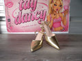 Gold Heel With Chain Detail, Pink Sole – Gold/Pink (Size EU 38)