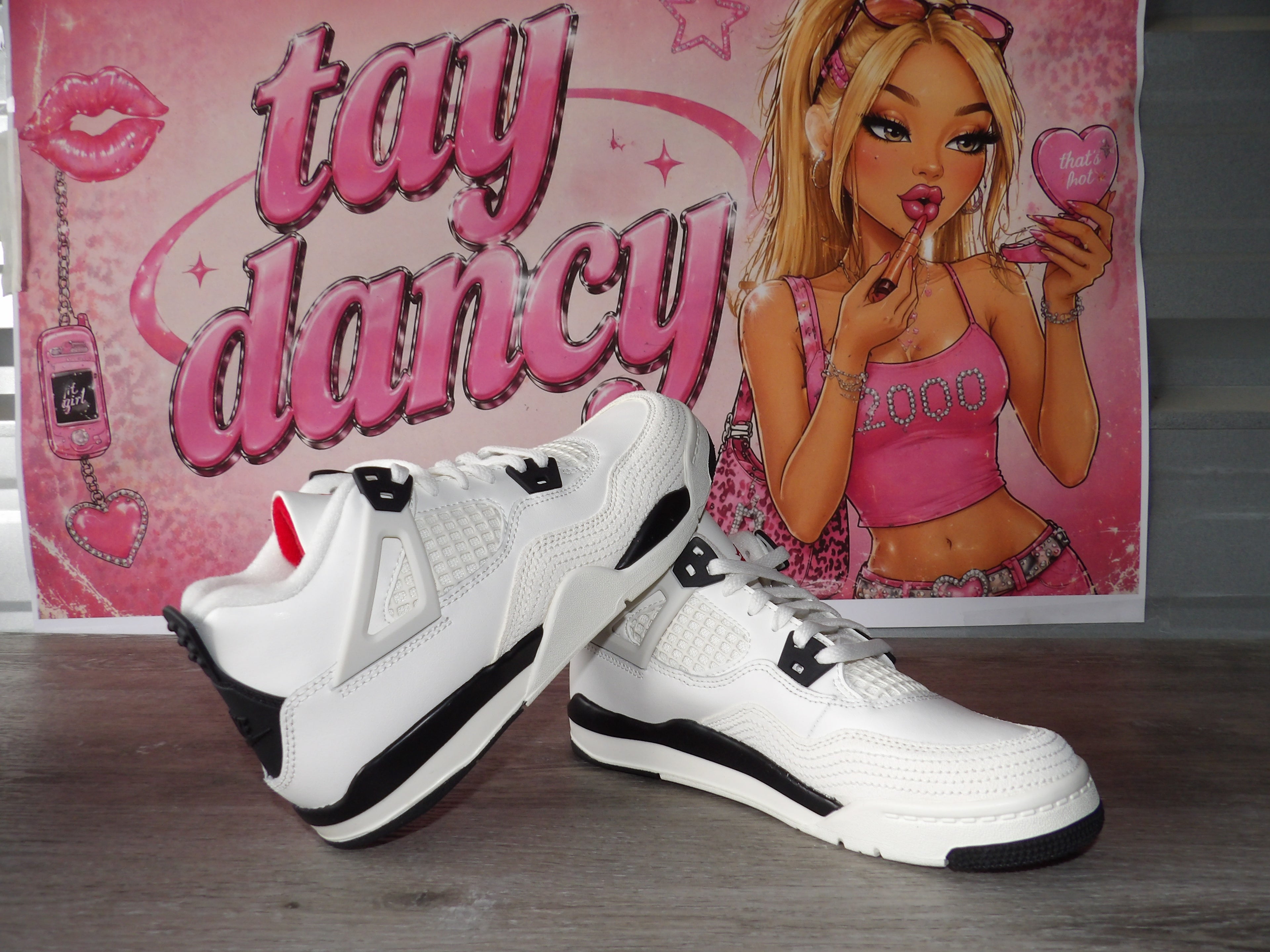 Nike Jordan 4 Retro OG FC (PS) Shoes – Sail/Black/University Red (Size US 2.5Y)