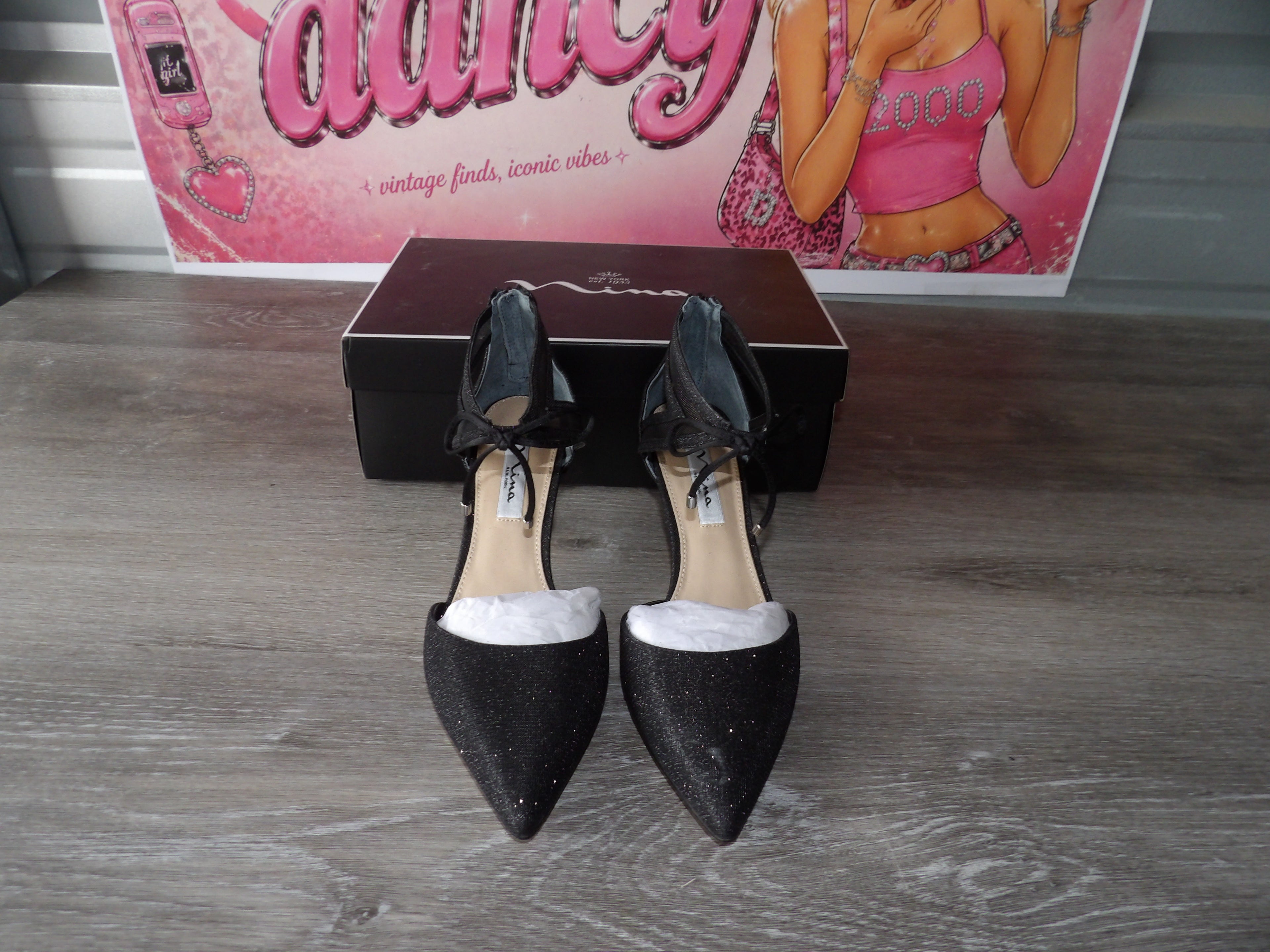 Nina TALLEY-YY Pump – Black Luna Shine (Size EU 9)