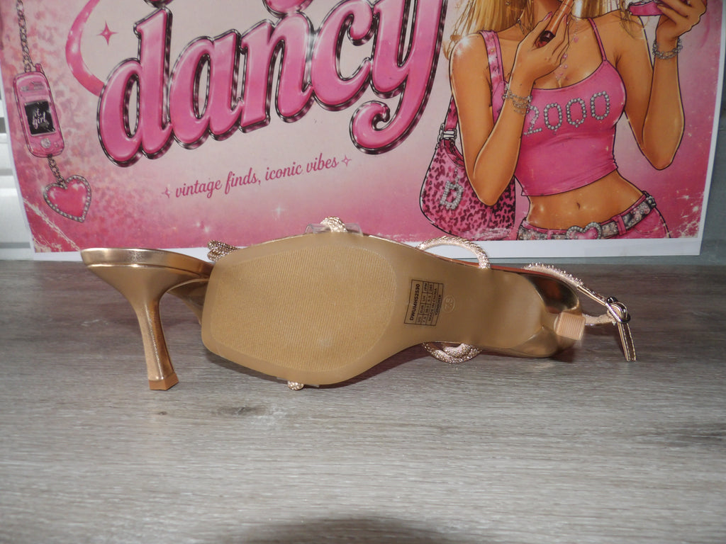 Dream Paris Chunky Heel Sandal – Beige (Size EU 7.5)