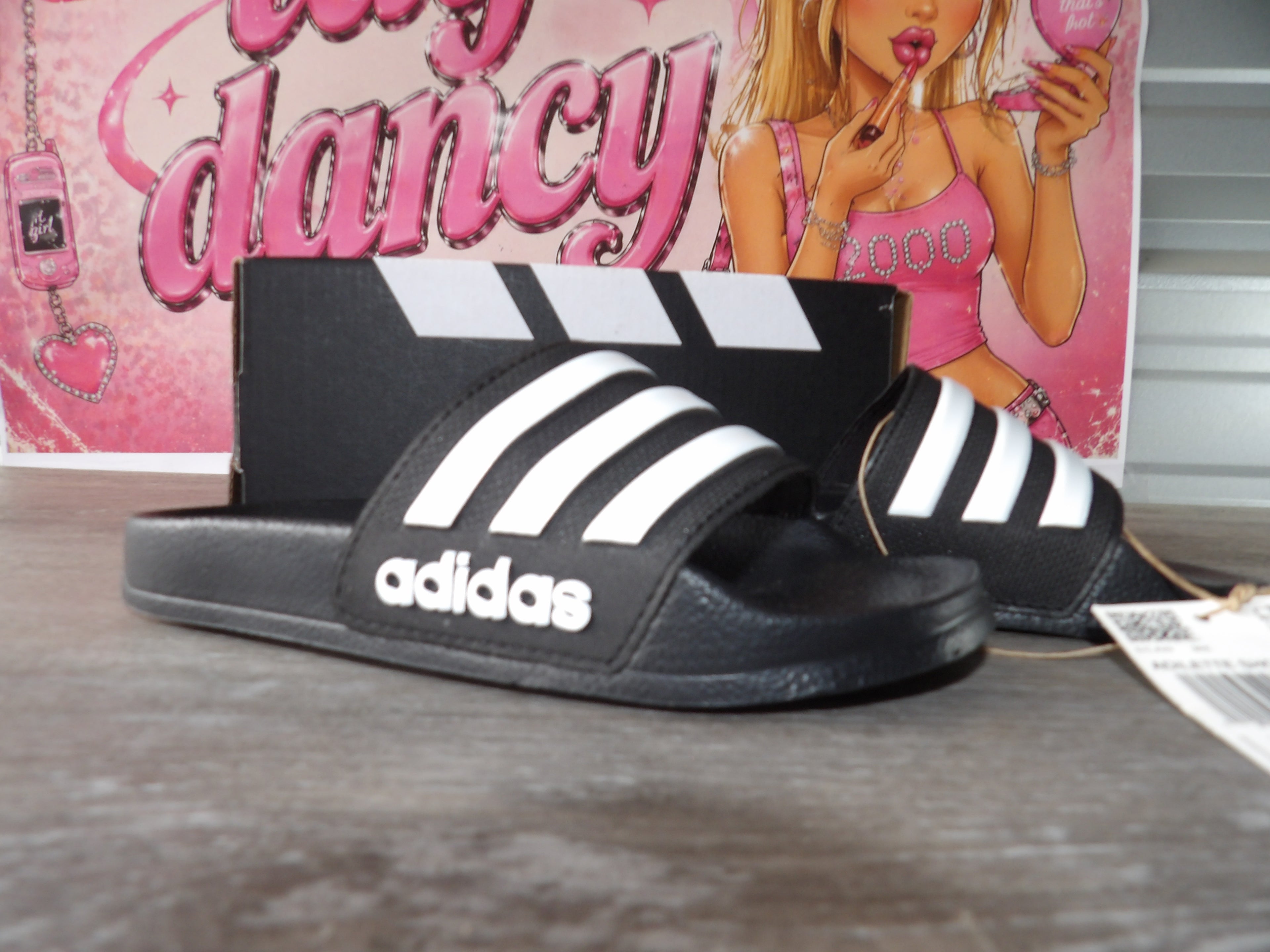 Adidas Adilette Shower Slide Sandals – Black (Size US Kid's 13)