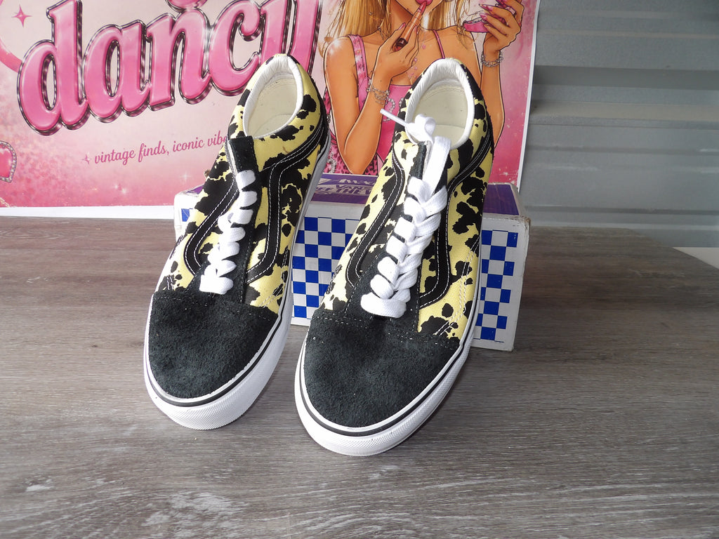 Vans Old Skool Sneakers – Awake Black/Animal Spot (Size US Women's 10.5, Men's 9)