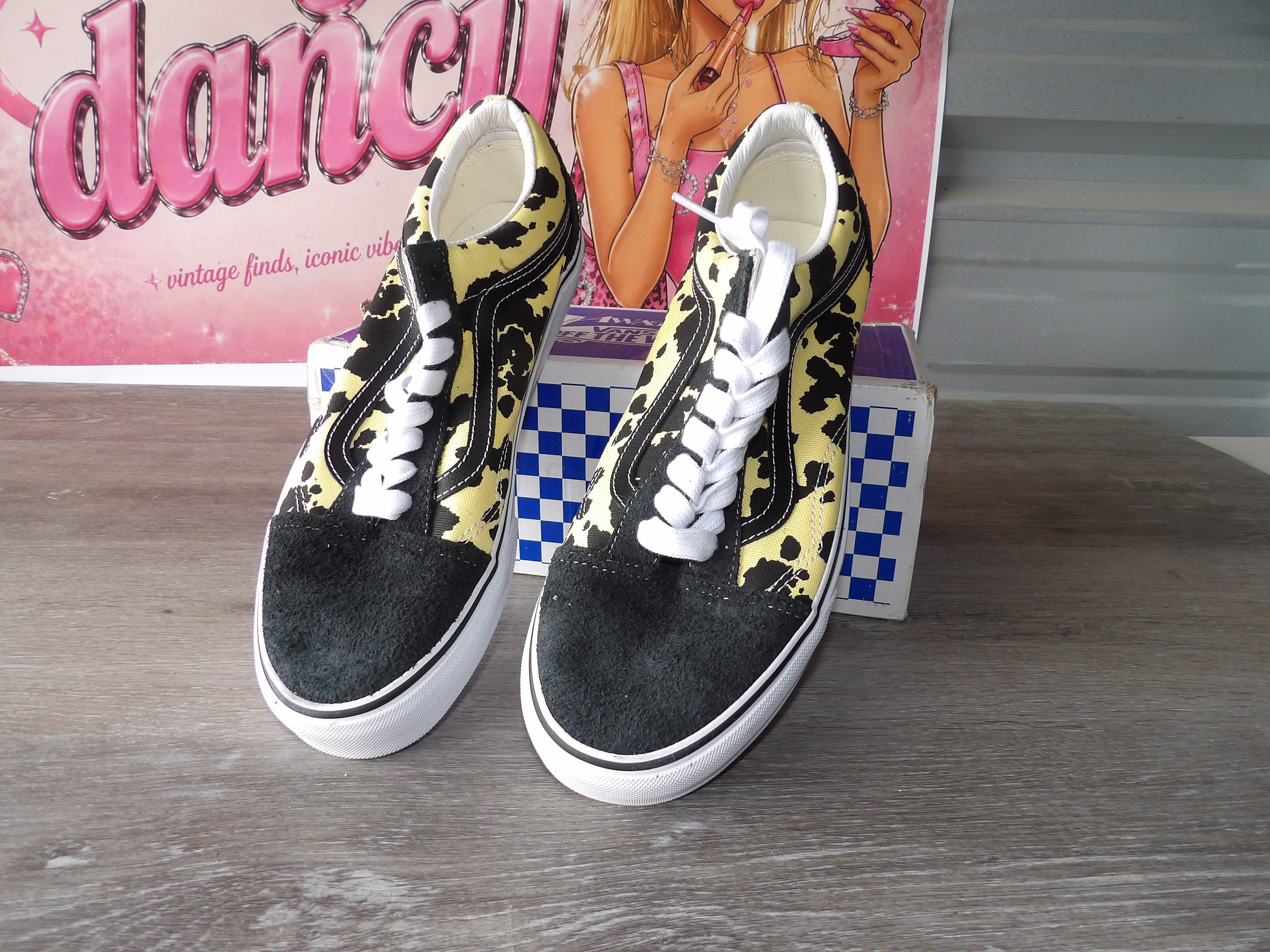Vans Old Skool Sneakers – Awake Black/Animal Spot (Size US Women's 10.5, Men's 9)