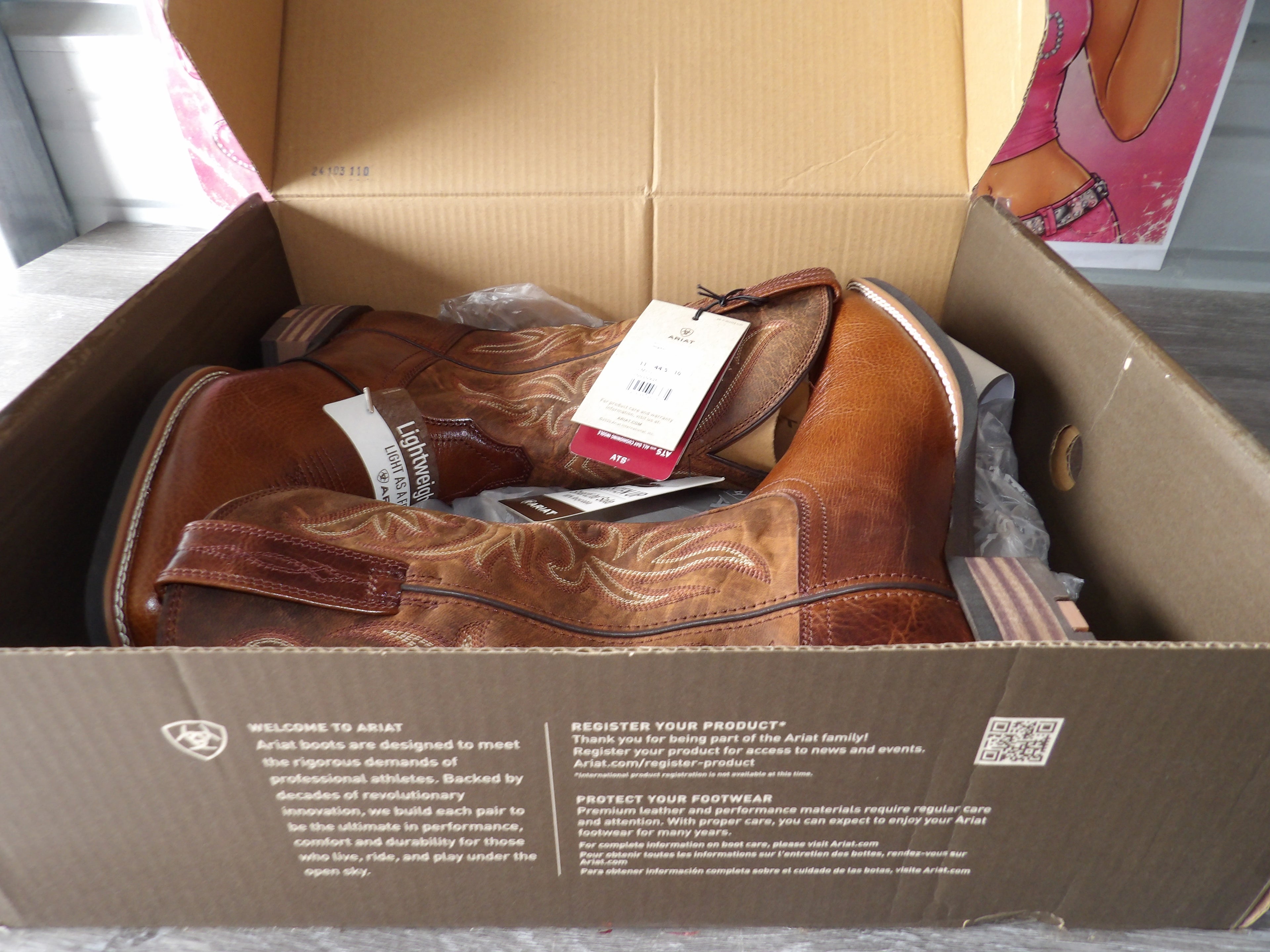 Ariat Men's Slingshot Western Boot – Beasty Brown/Rugged Tan (Size US 11)