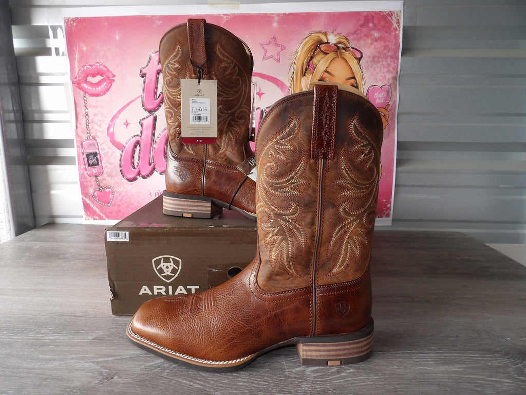 Ariat Men's Slingshot Western Boot – Beasty Brown/Rugged Tan (Size US 11)