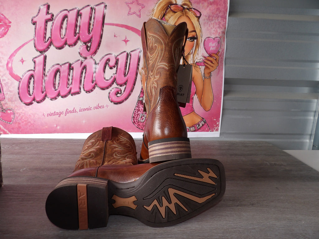 Ariat Men's Slingshot Western Boot – Beasty Brown/Rugged Tan (Size US 11)