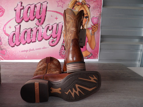 Ariat Men's Slingshot Western Boot – Beasty Brown/Rugged Tan (Size US 11)