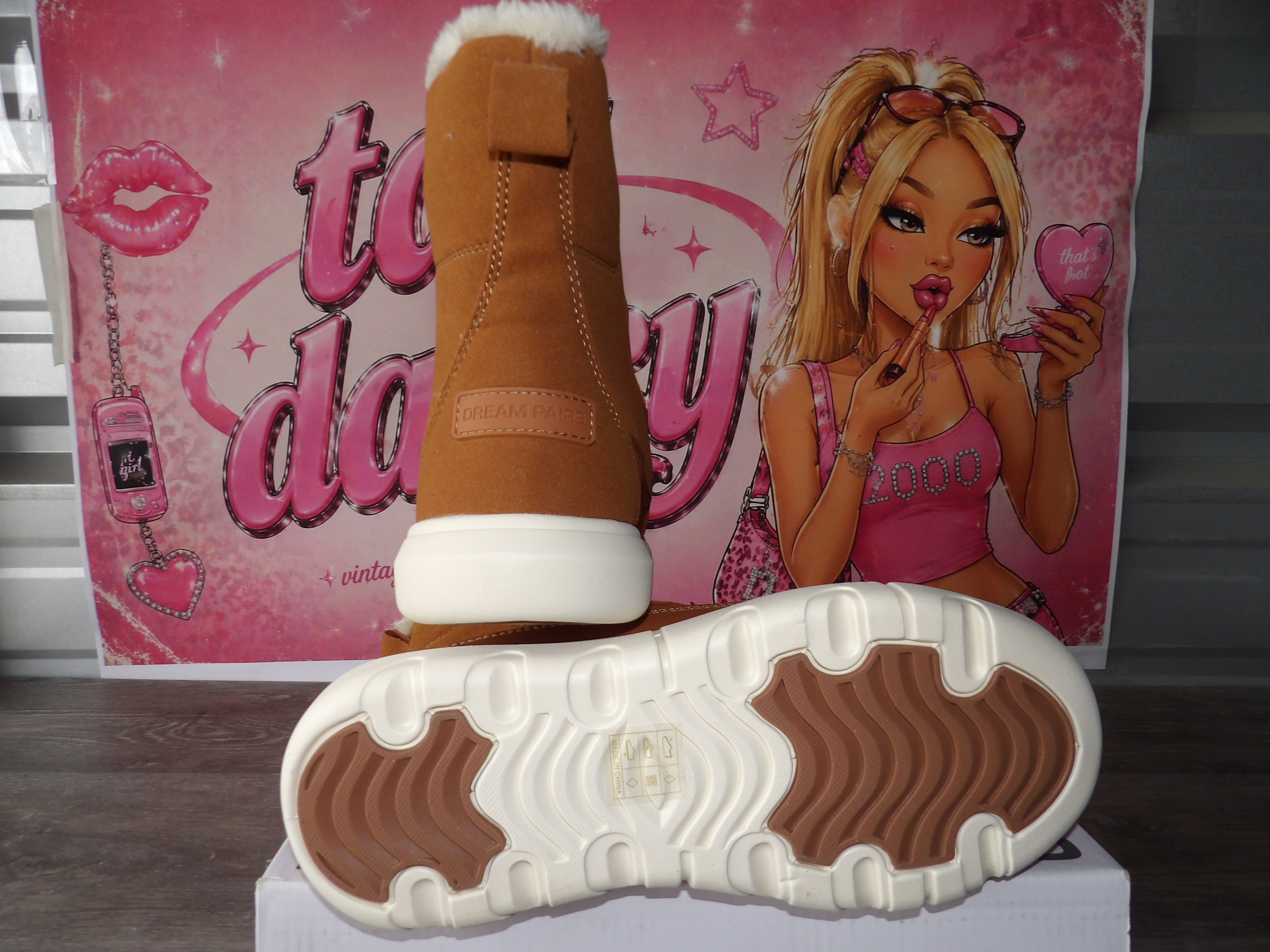 Dream Paris Women's Winter Snow Boots – Brown (Size US 9)