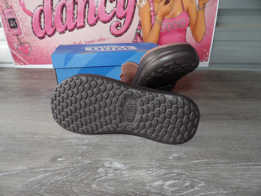 HEYDUDE Finn Flip Braided Textile Sandals – Brown (Size US M10)