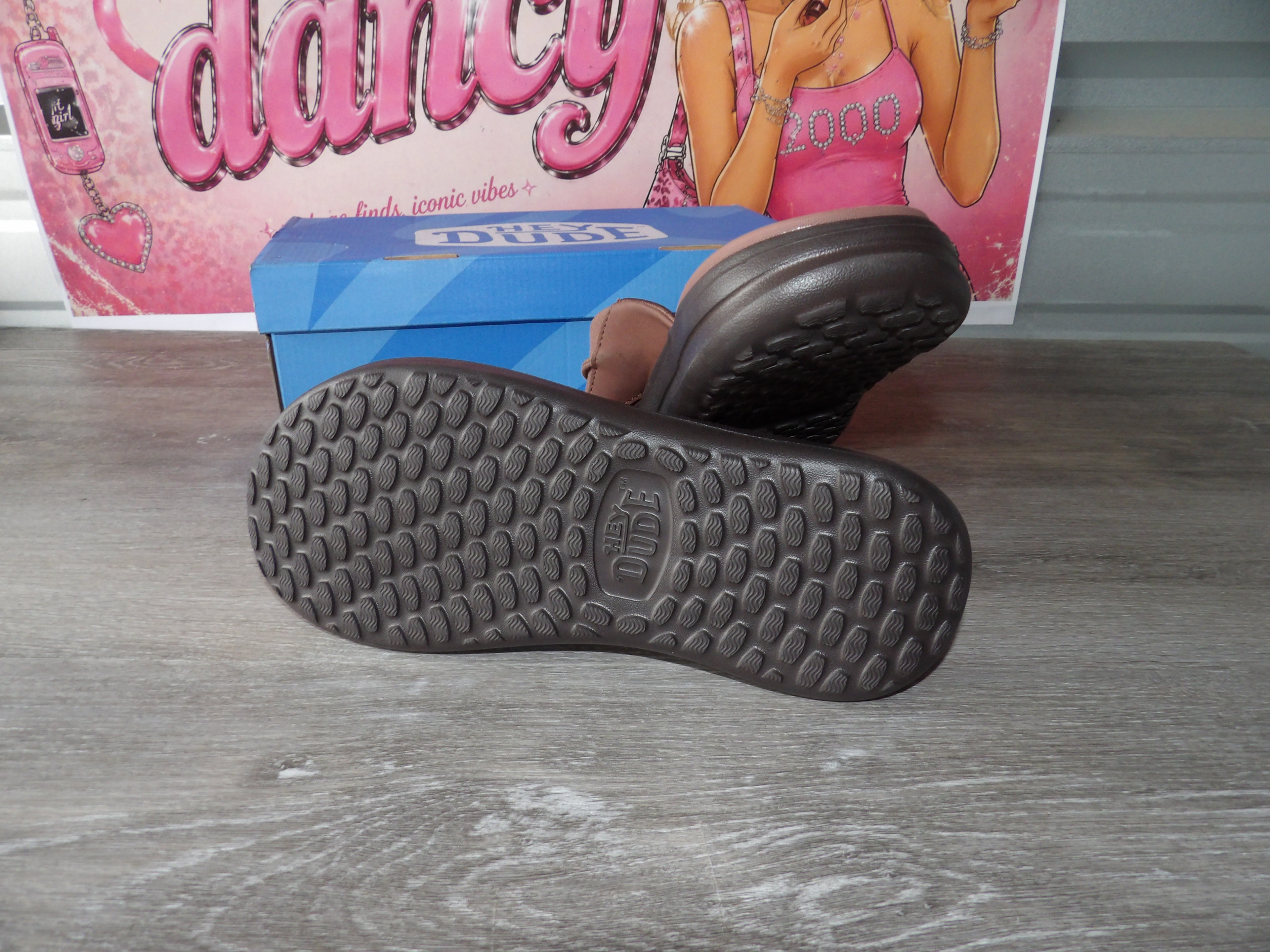 HEYDUDE Finn Flip Braided Textile Sandals – Brown (Size US M10)