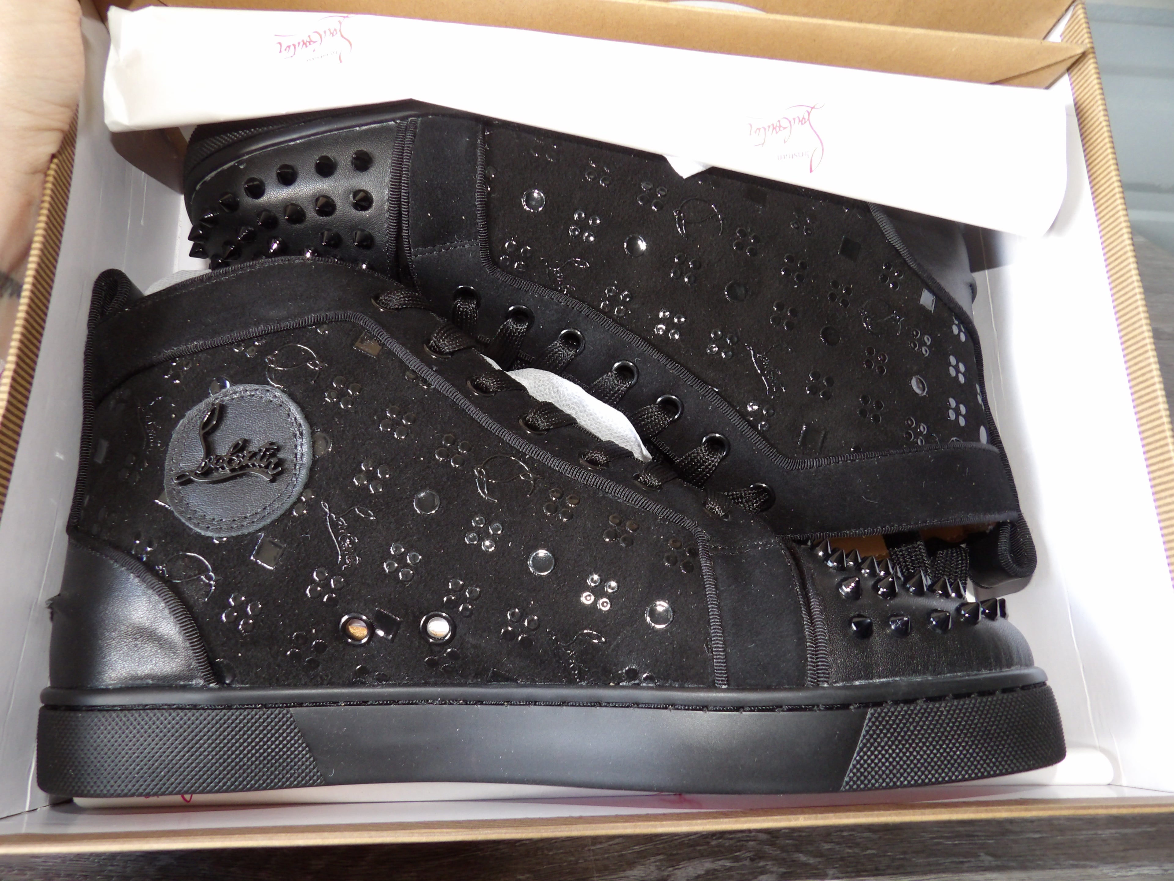 Christian Louboutin Louis Orlato Flat Sneaker – Black (Size EU 41)