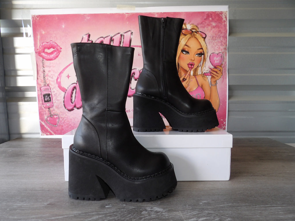 UNIF Parker Boot – Black (Size Women's 5)