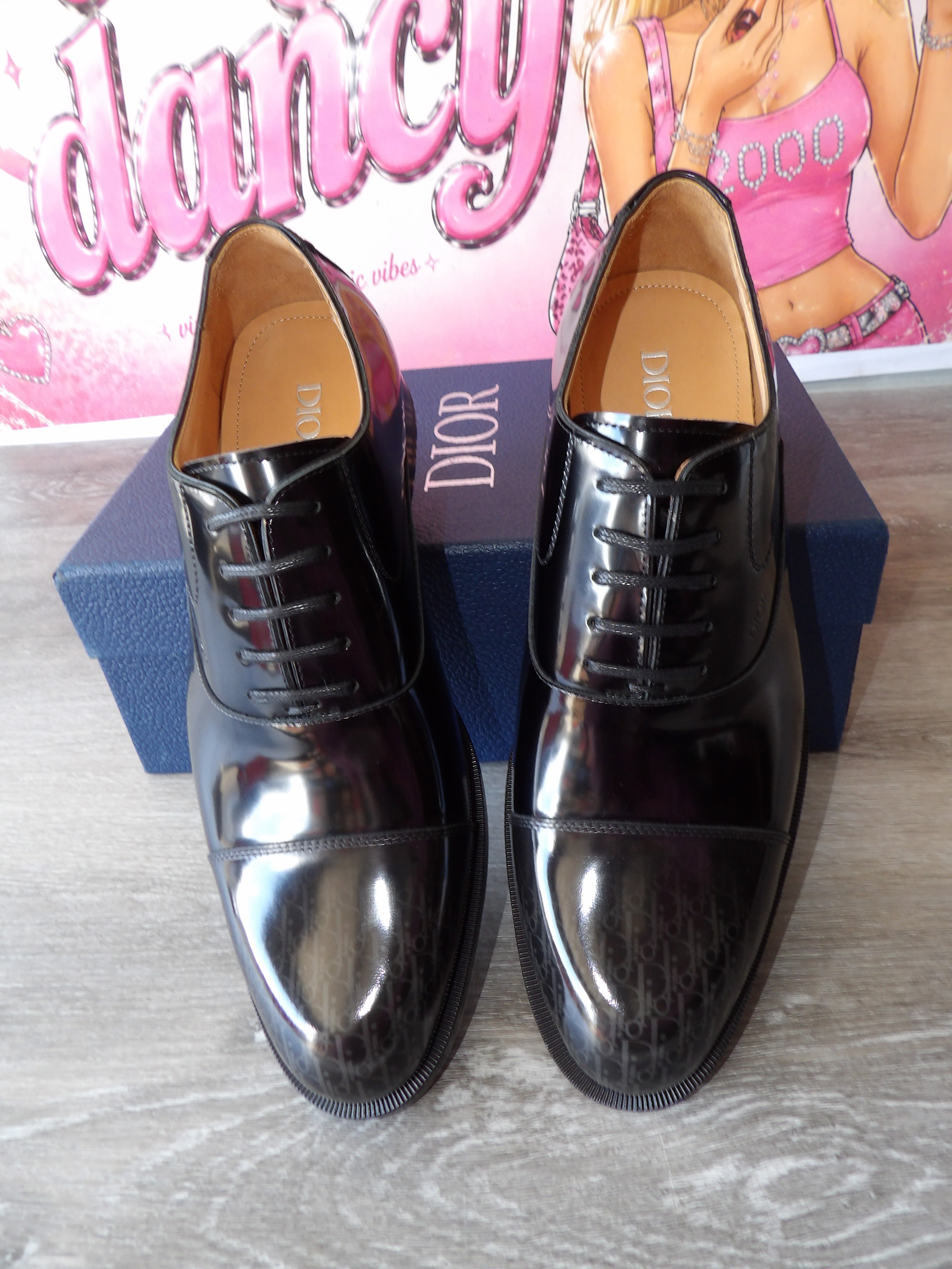 Dior Timeless Oxford Shoes – Black Polished Calfskin (Size EU 45 US12)