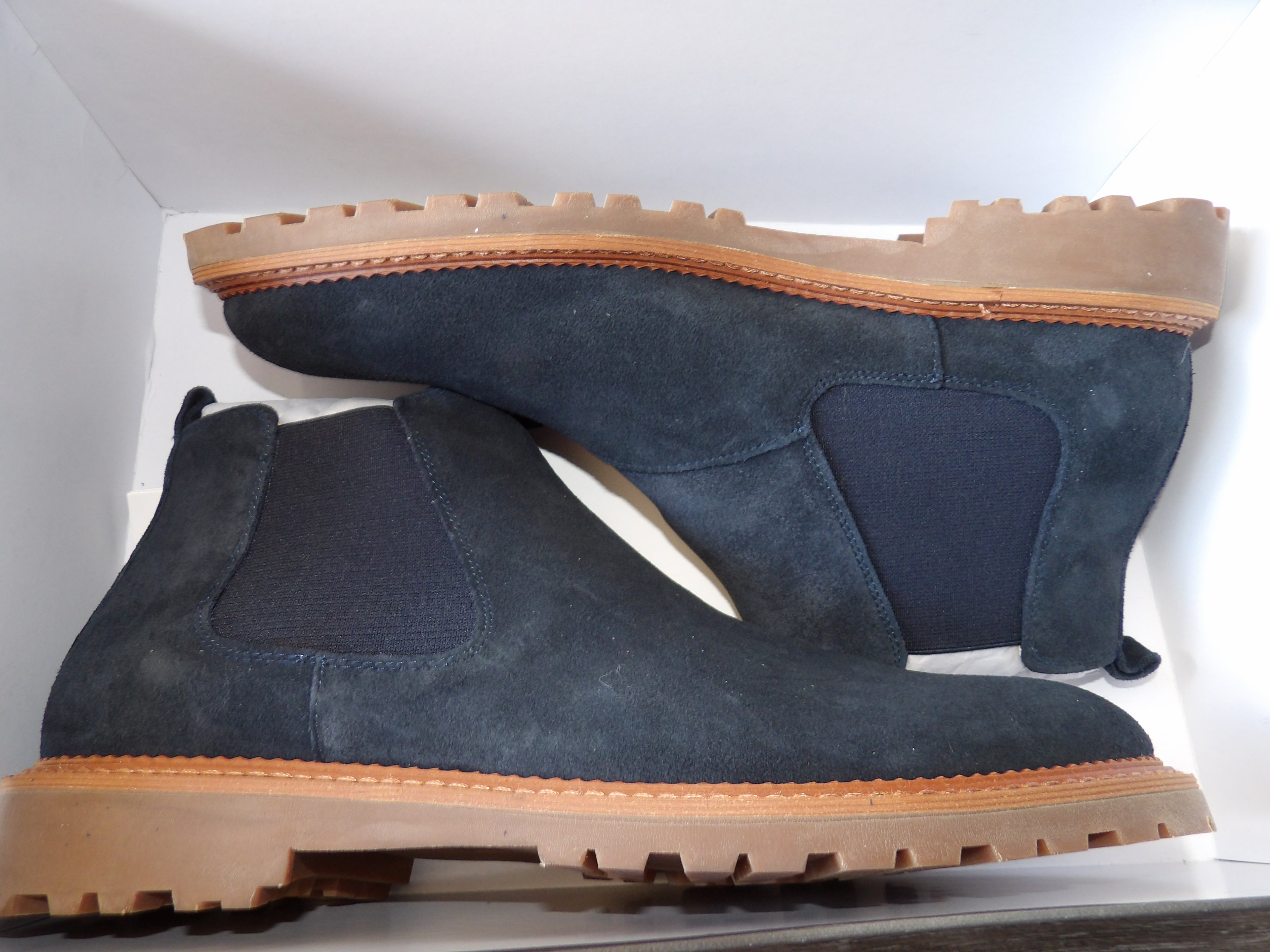 Vintage Foundry Co. Blaise Men's Suede Chelsea Boot – Navy (Size US 11)