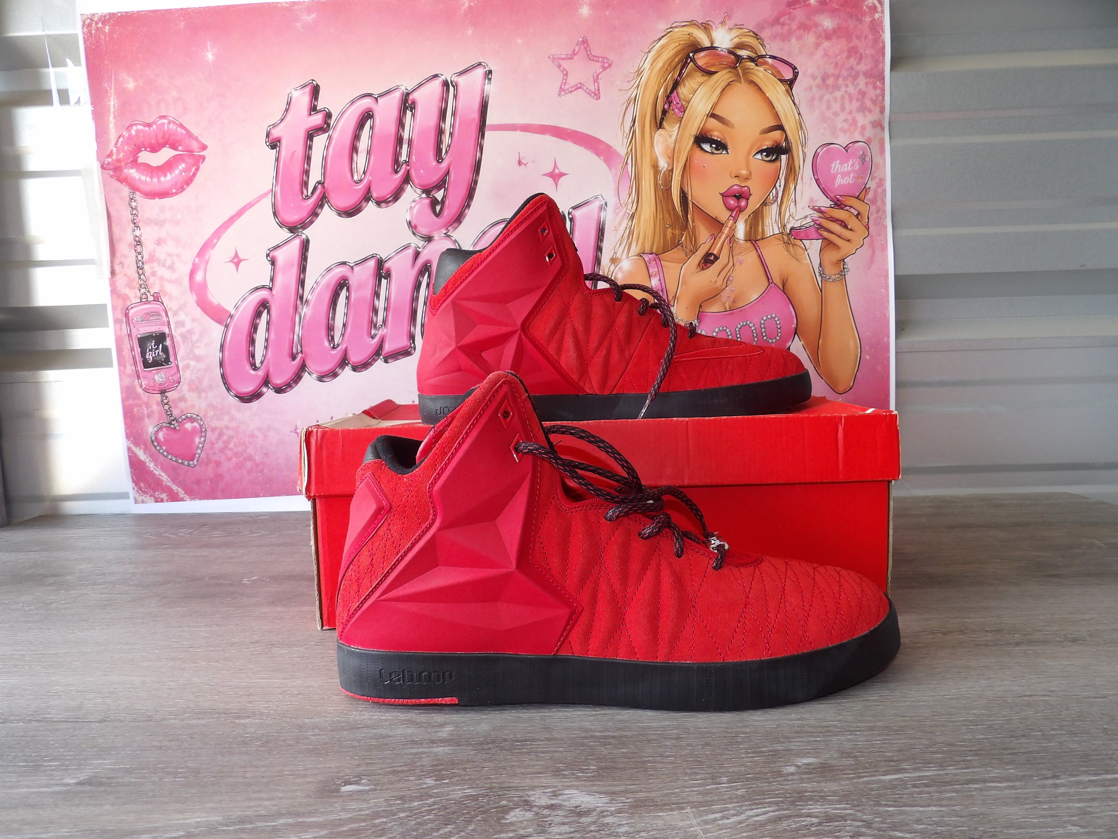Nike Lebron XI NSW Lifestyle Sneaker – Red Suede (Size US 12)