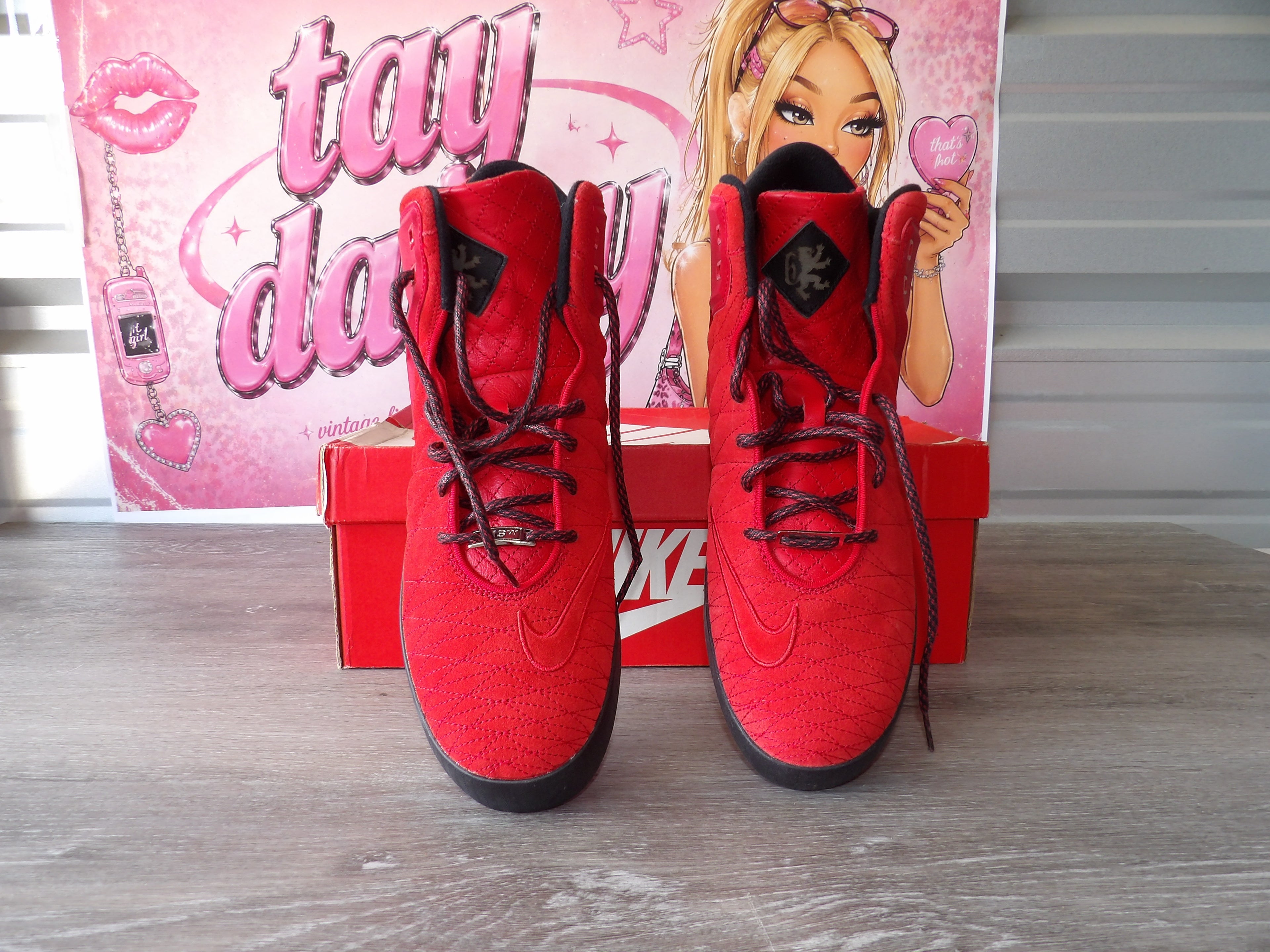 Nike Lebron XI NSW Lifestyle Sneaker – Red Suede (Size US 12)