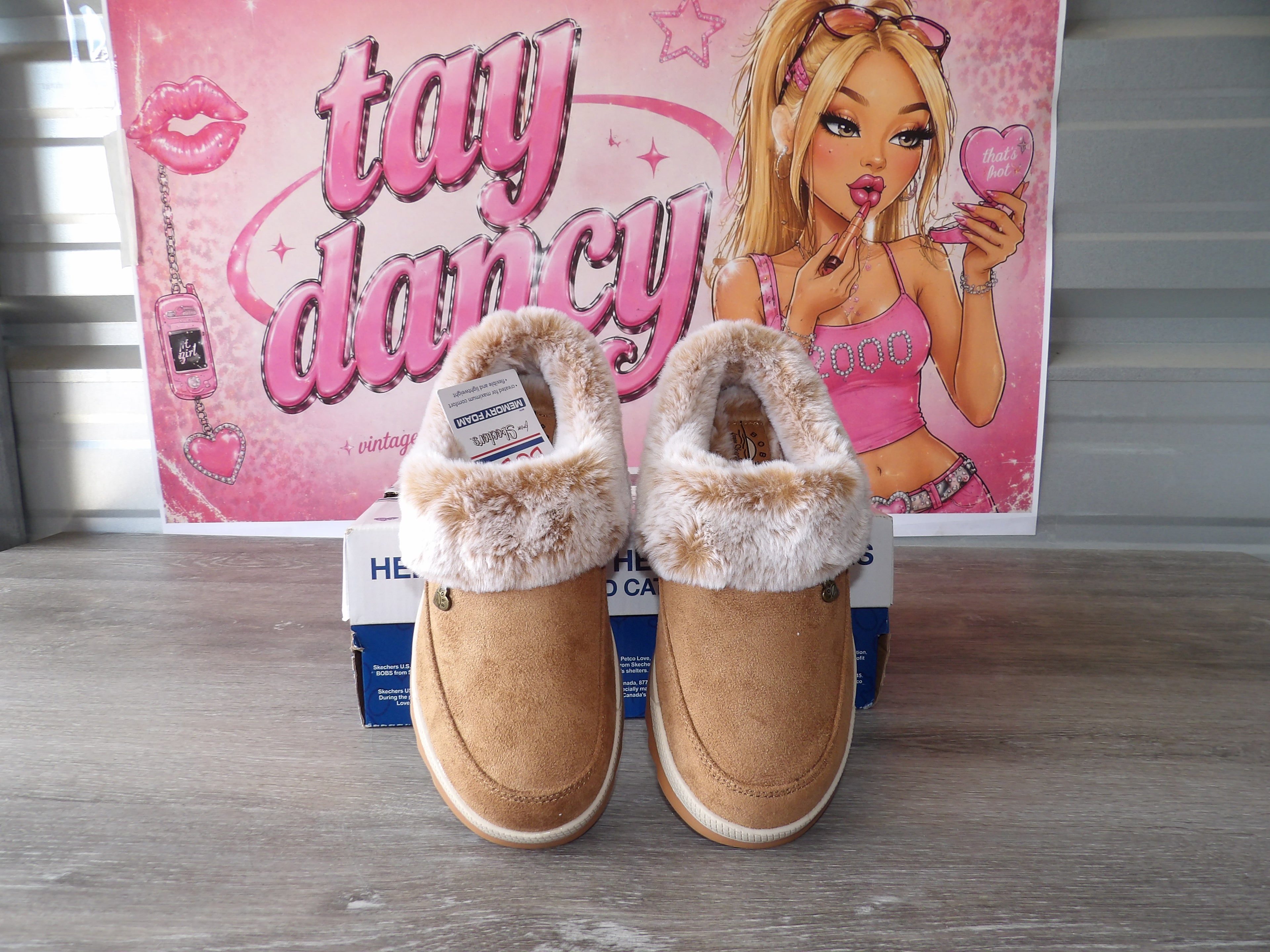 Skechers BOBS Cozy Chill Vegan Slippers – Chestnut (Size US 6.5)