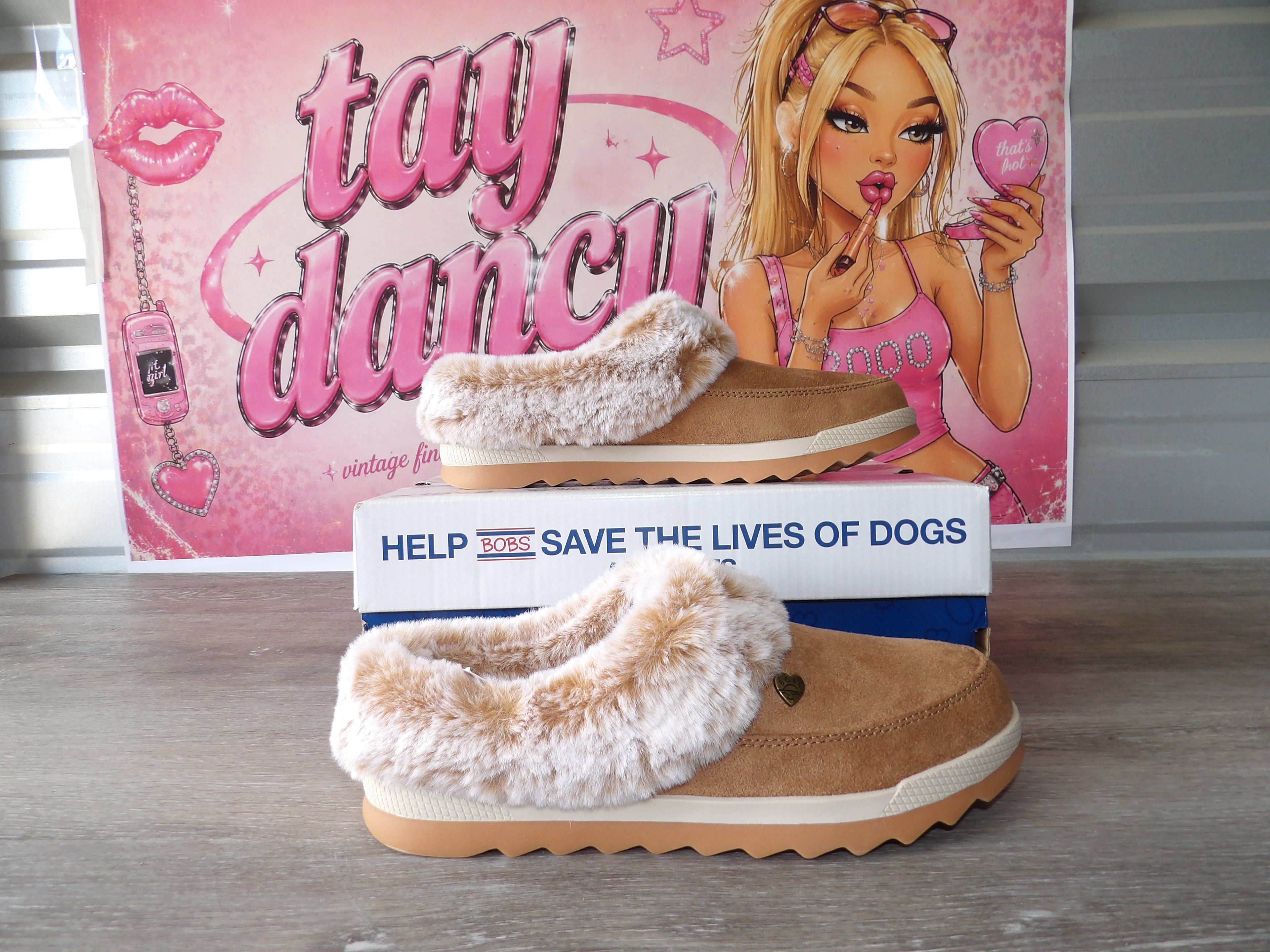 Skechers BOBS Cozy Chill Vegan Slippers – Chestnut (Size US 6.5)