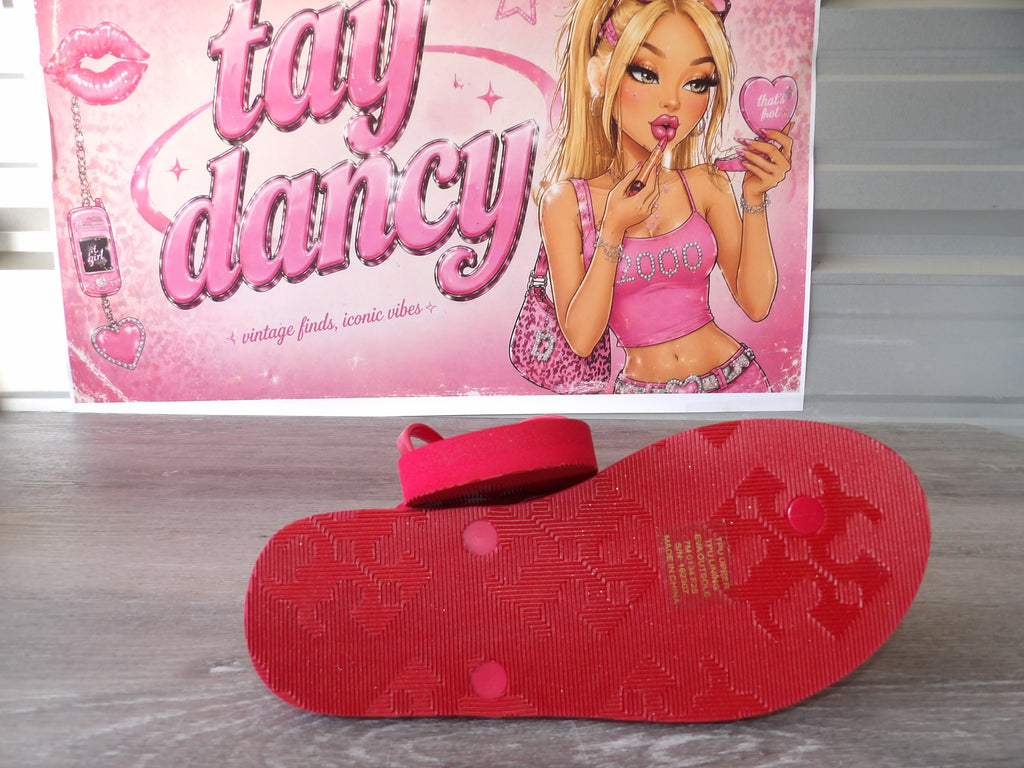 Tory Burch Kira Padded Flip Flop – Red (Size US 7)