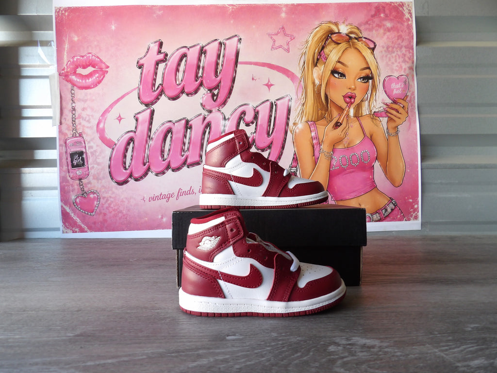 Nike Jordan 1 Retro High OG Toddlers – White/Team Red (Size 7C)