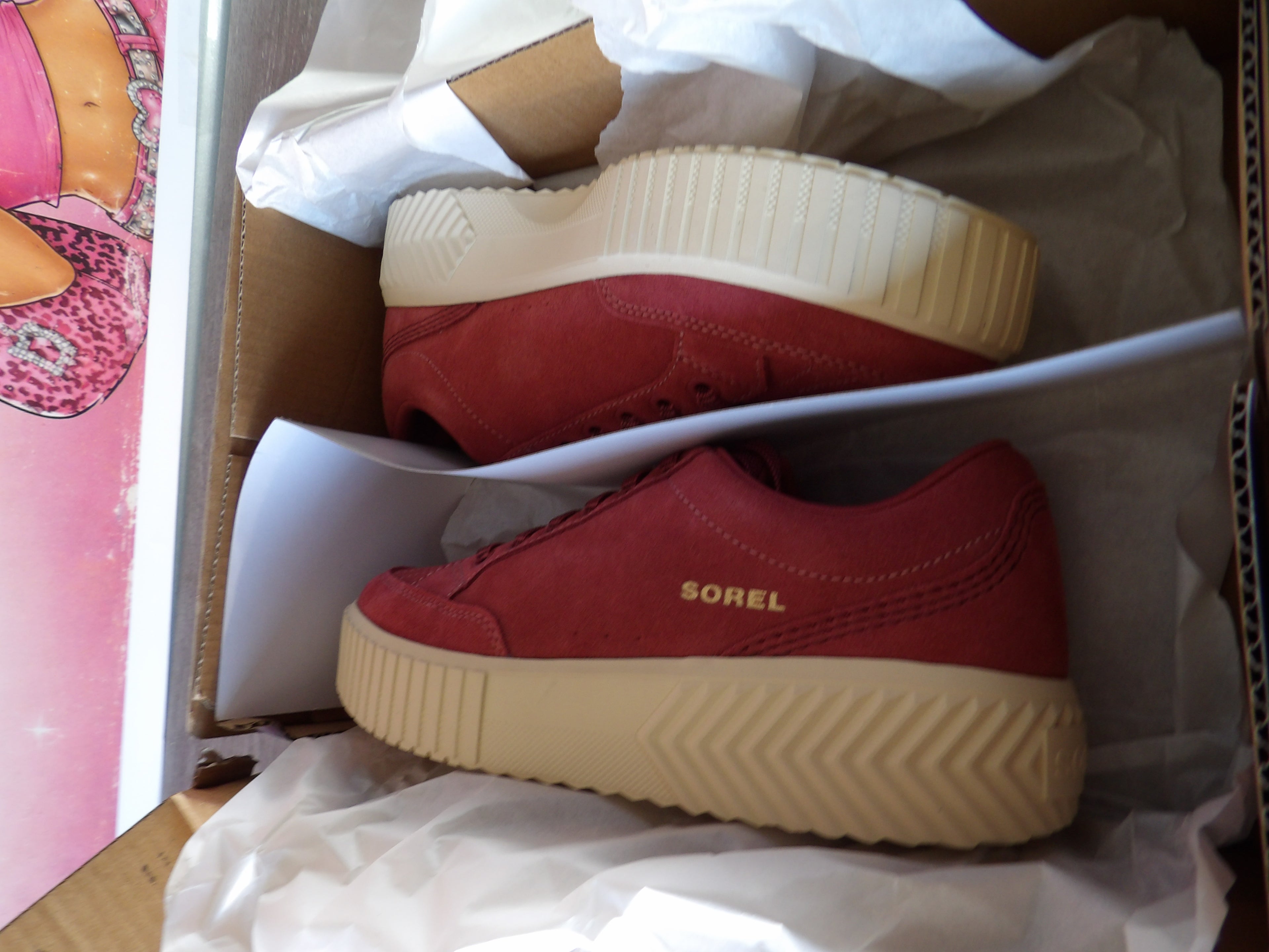 Sorel Women's Ona Ave Low Sneakers – Dust/Honey White (Size US 8.5)