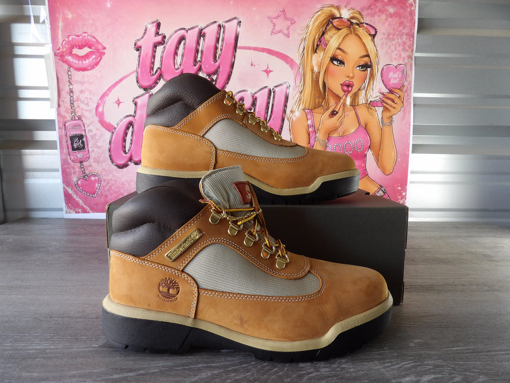 Timberland Field Boot WP L/F Mid Boots – Wheat Nubuck (Size US 9)
