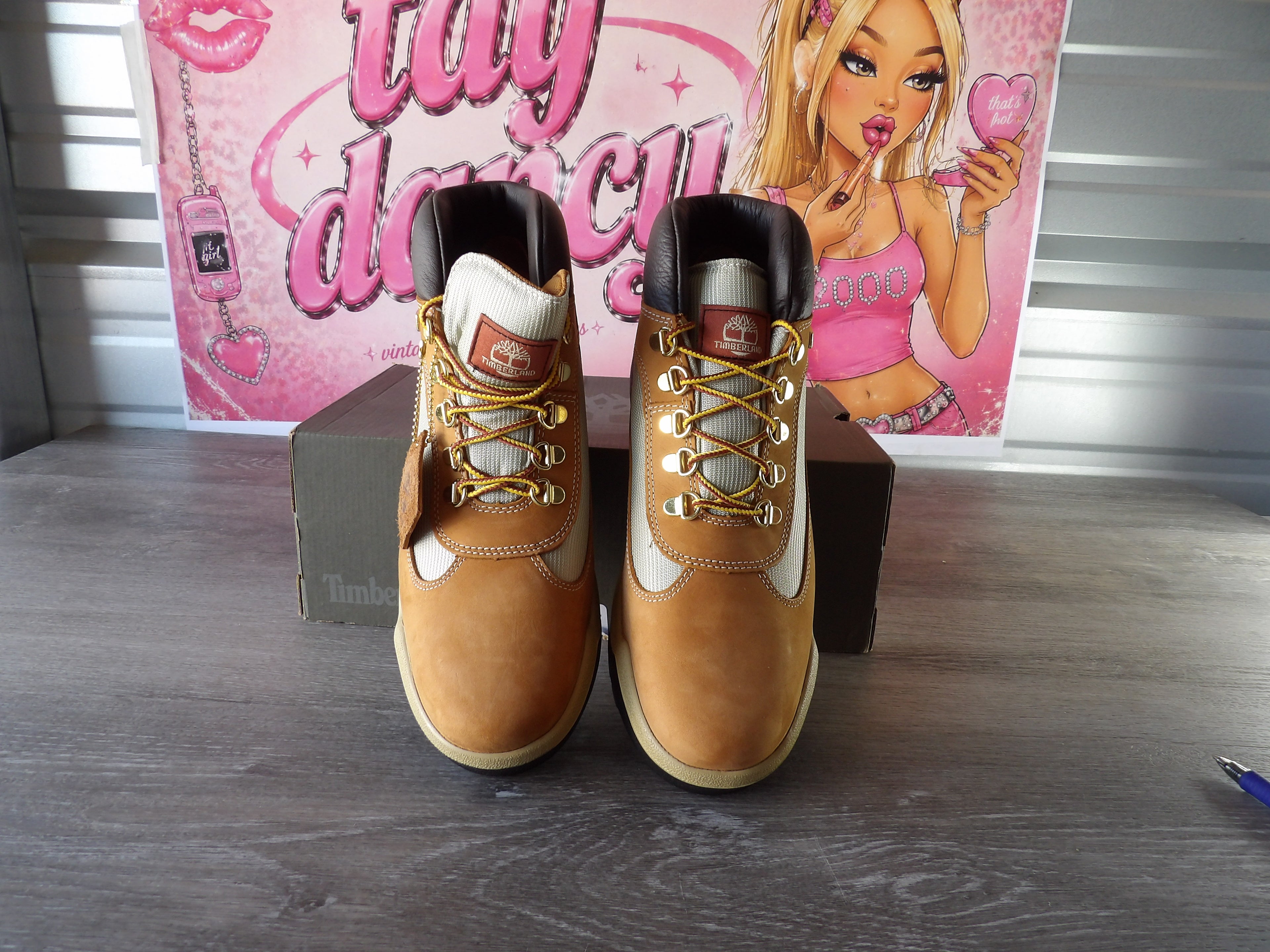 Timberland Field Boot WP L/F Mid Boots – Wheat Nubuck (Size US 9)