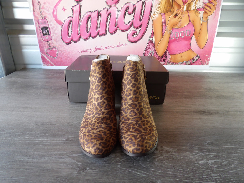 Style&Co Masrinaa Leopard Print Ankle Booties – Leopard (Brown/Tan) (Size US 8)
