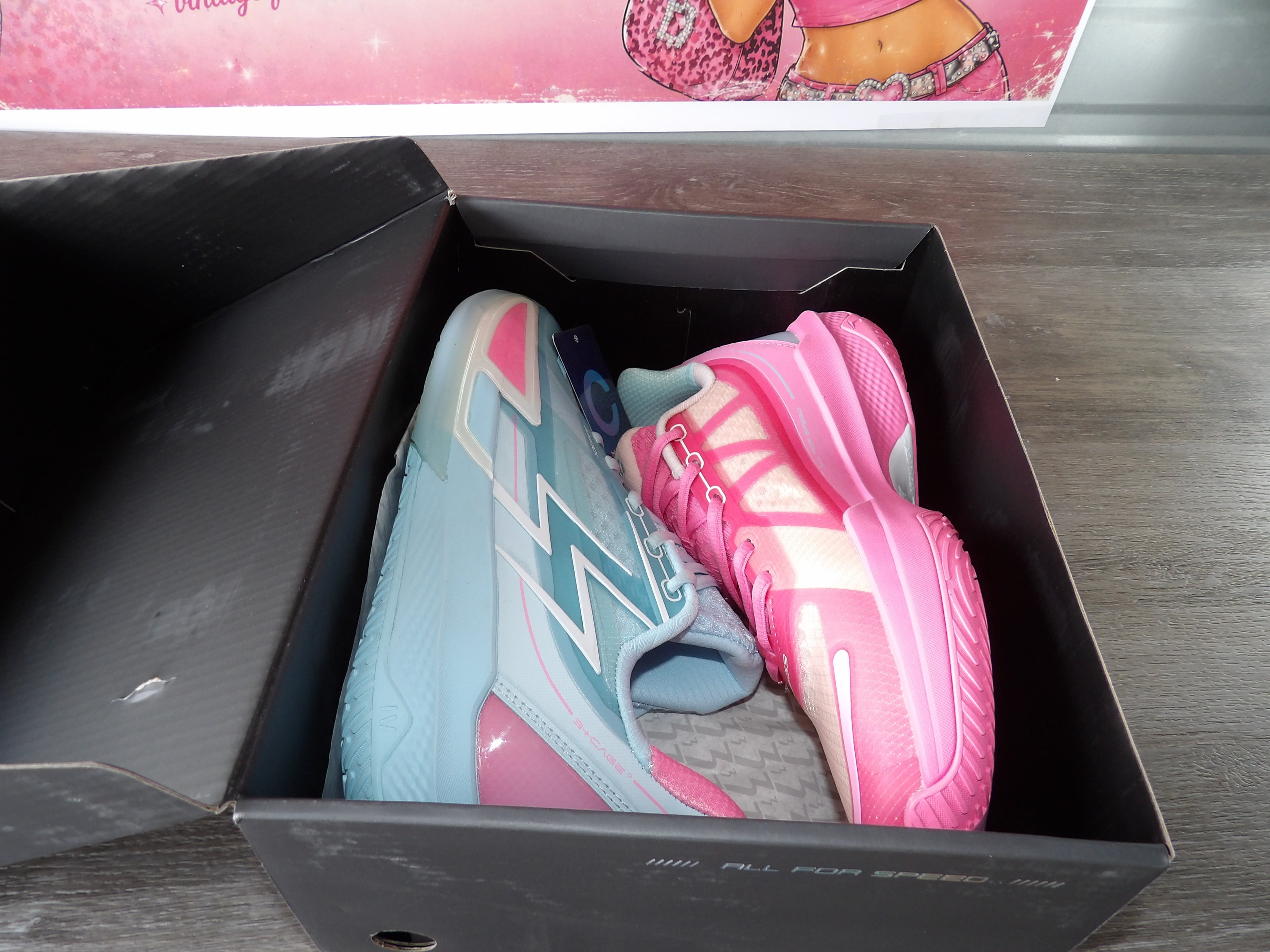 361 Degrees BIG3 4.0 Quick Reverse Basektball Shoes – Pink/Blue (Size EU 41)