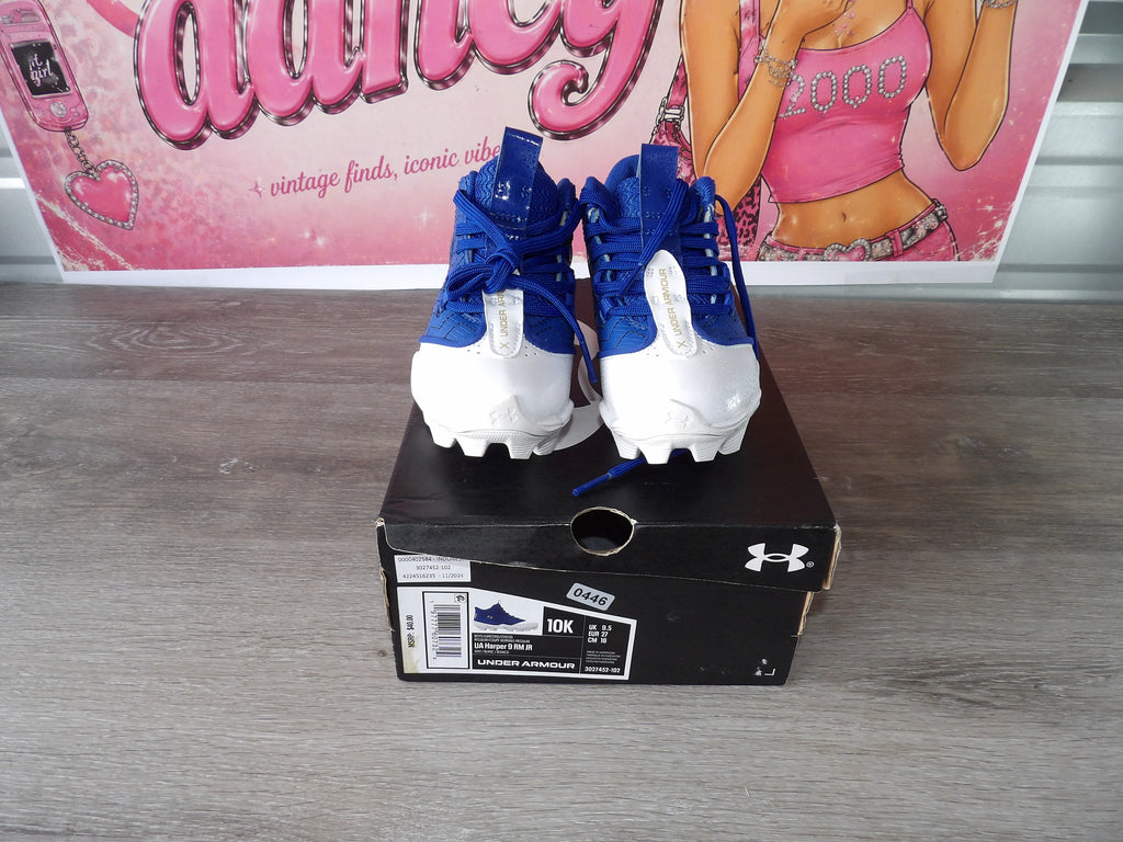 Under Armour Harper 9 RM Jr. Baseball Cleats – Royal Blue (Size 10Y)