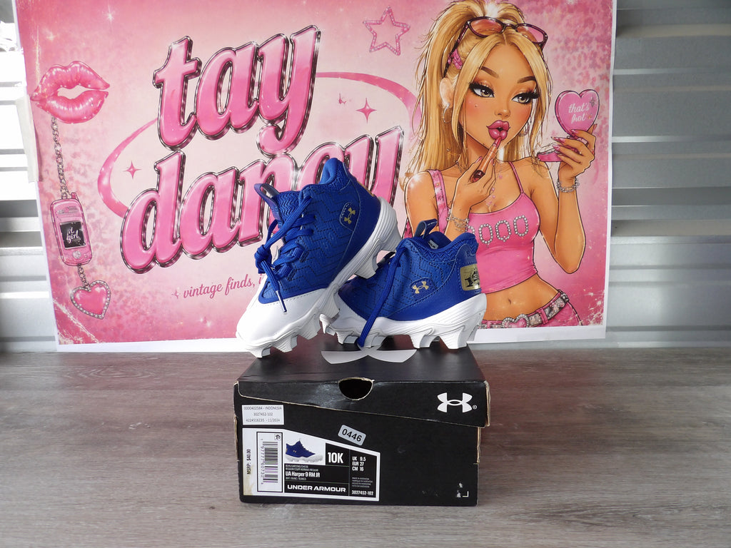Under Armour Harper 9 RM Jr. Baseball Cleats – Royal Blue (Size 10Y)