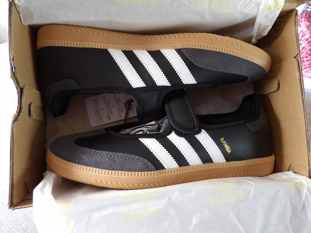 Adidas Samba Jane W Sneakers – Black/White/Gum Light Brown (Size US 7)