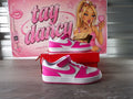 Nike Court Borough Low Recraft Shoes – White/Laser Fuchsia (Size US 1.5Y)