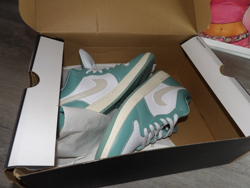 Nike Women's Air Jordan 1 Low – White Lt Orewood Brown Cannon (Size US 10.5)