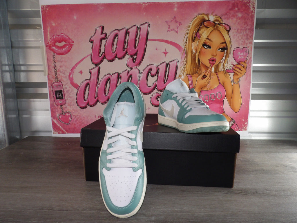 Nike Women's Air Jordan 1 Low – White Lt Orewood Brown Cannon (Size US 10.5)