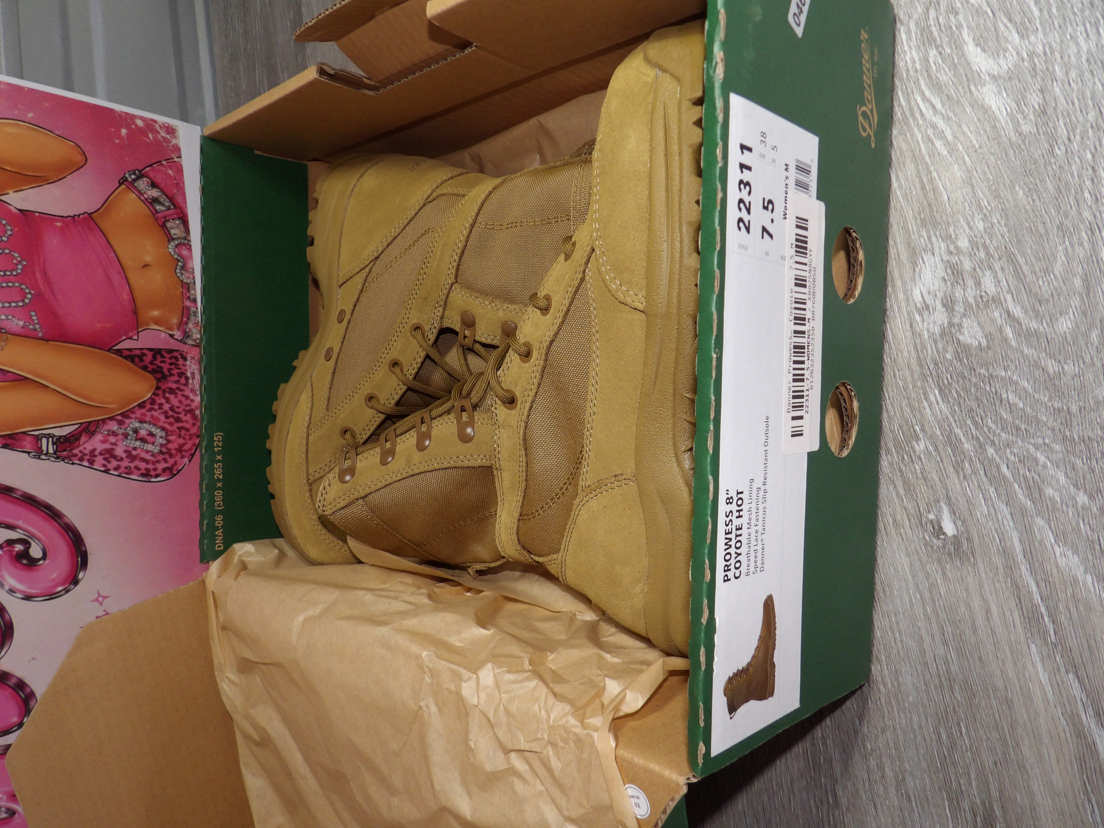 Danner Prowess 8" Coyote Hot Boots – Brown/Beige (Size US Women 7.5)