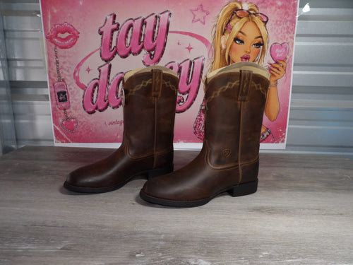 Ariat Heritage Roper Western Boots – Brown Leather (Size US Women's 9.5)