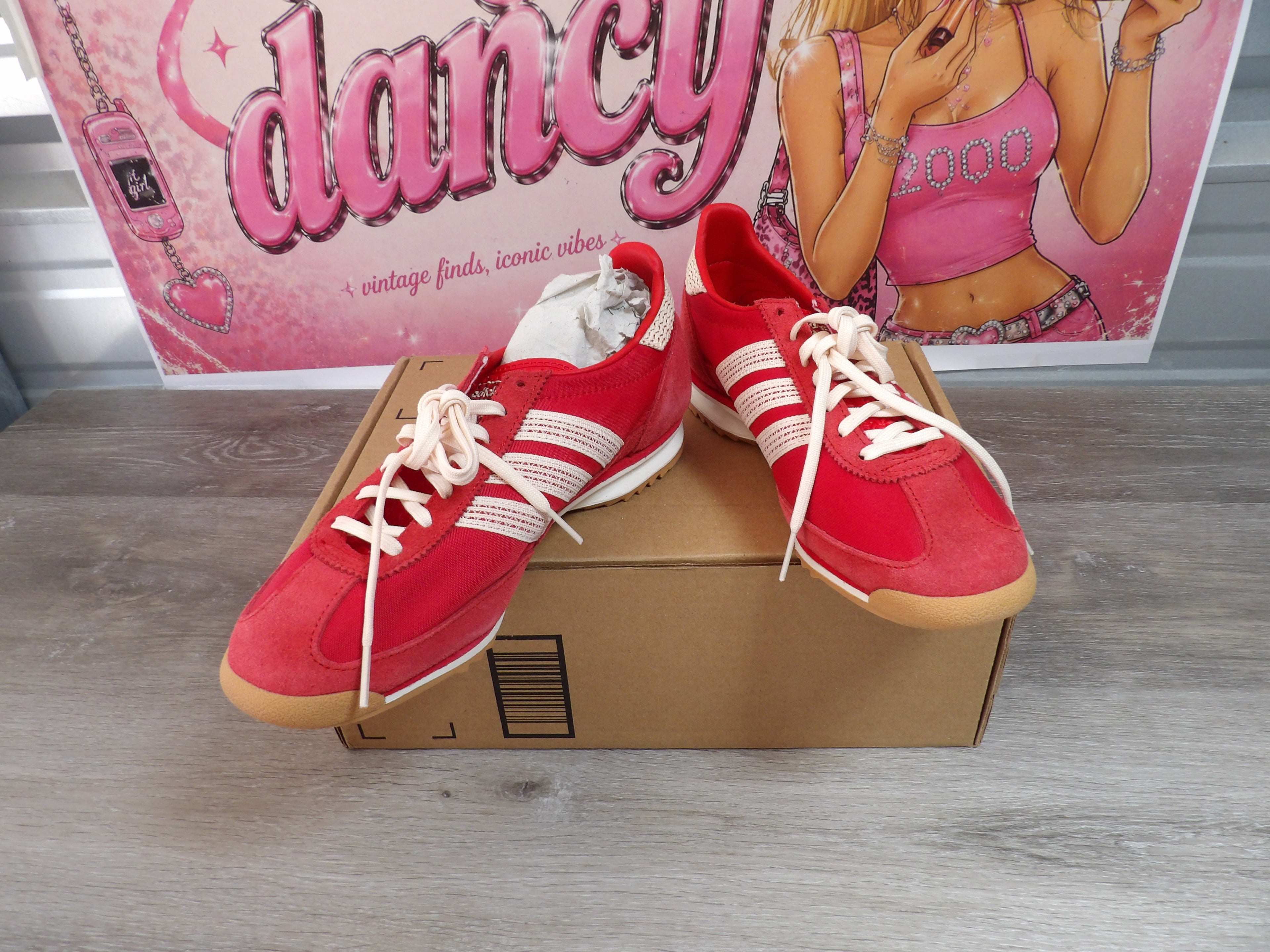 Adidas Originals SL 72 OG Sneakers – Vibrant Red (Size US 8)