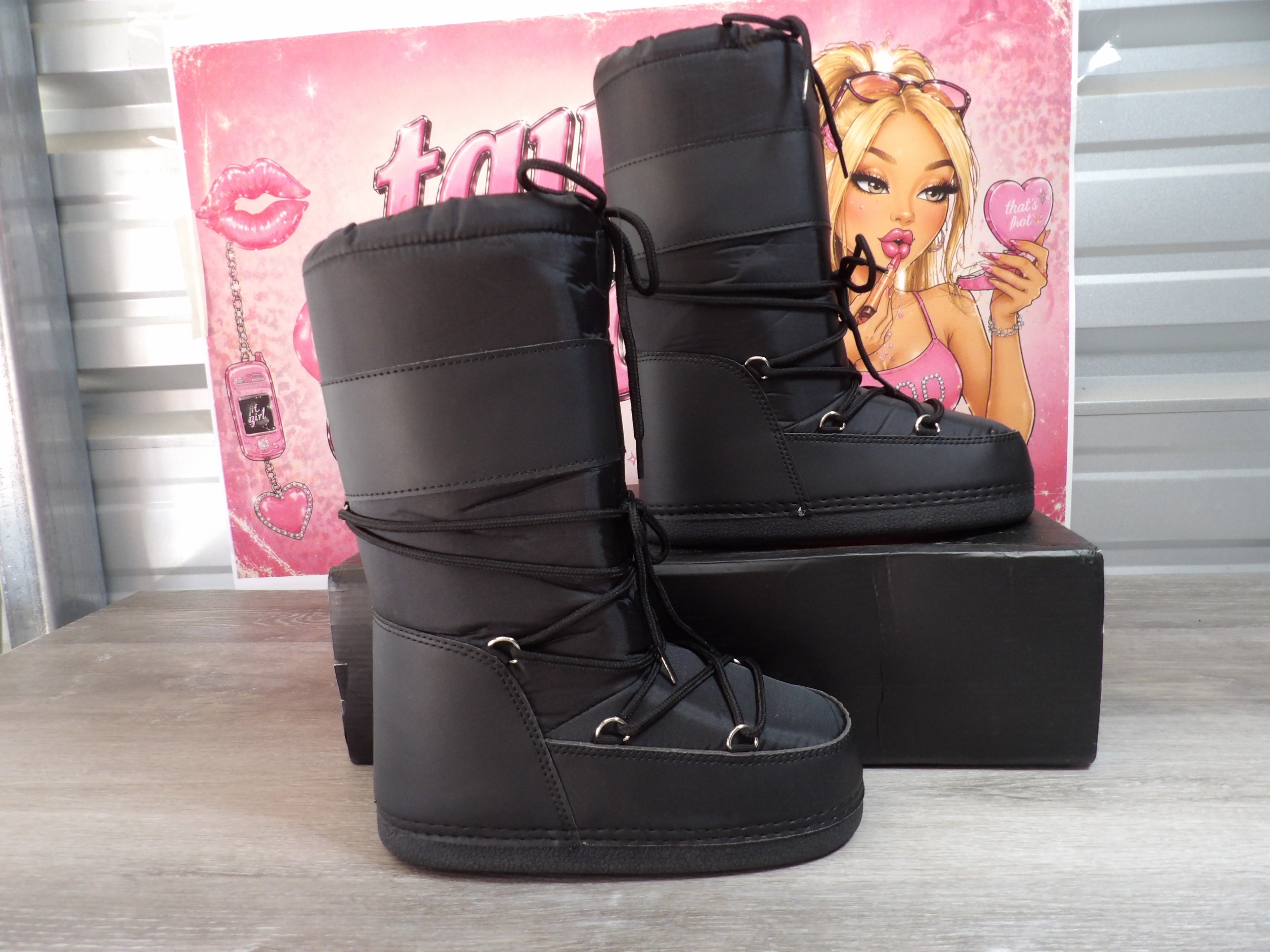 Fashion Nova Emmett 48 Boots – Black (Size US 7)