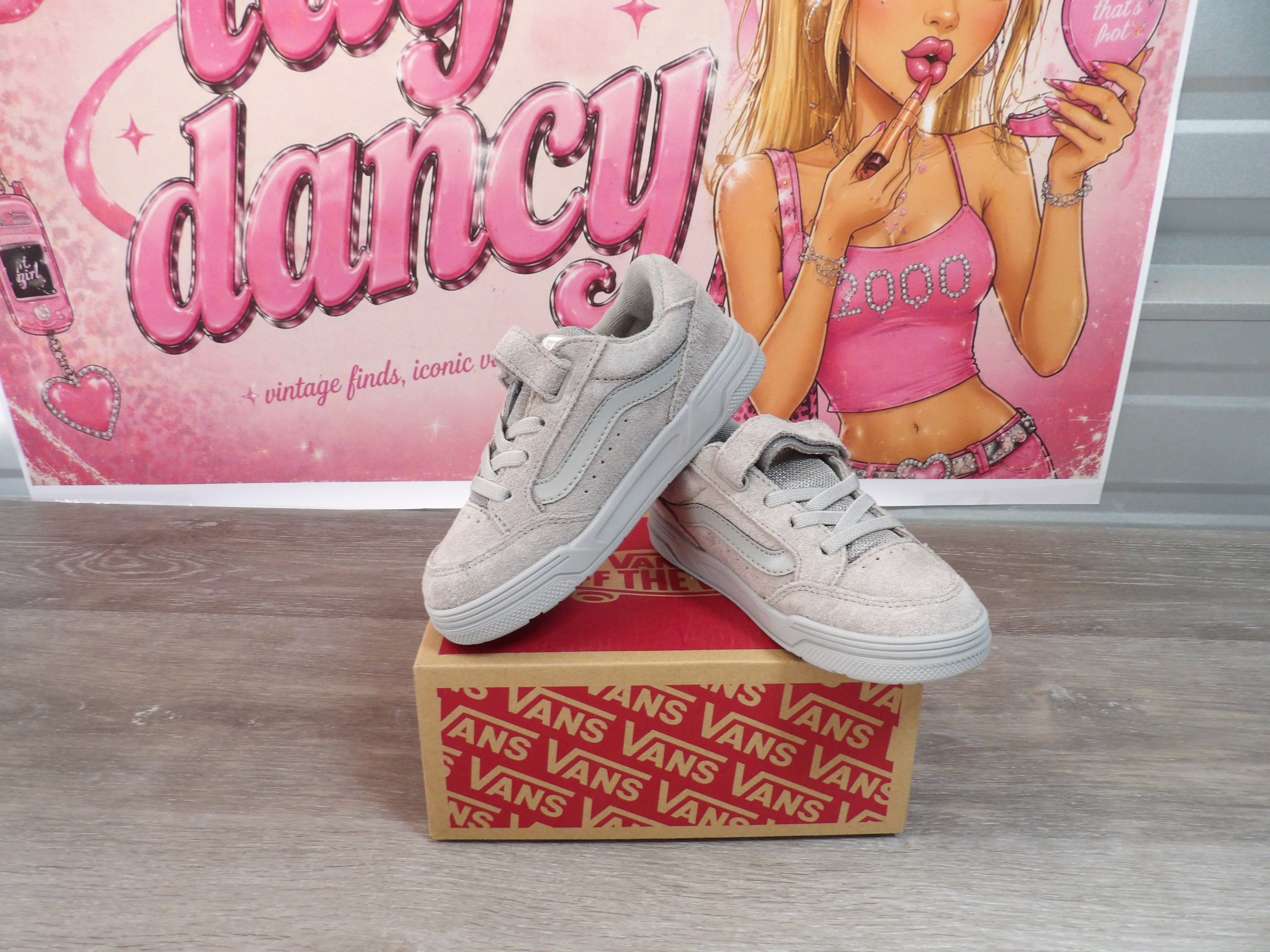 Vans Hylane V Suede Shoes – Grey (Size 10T)