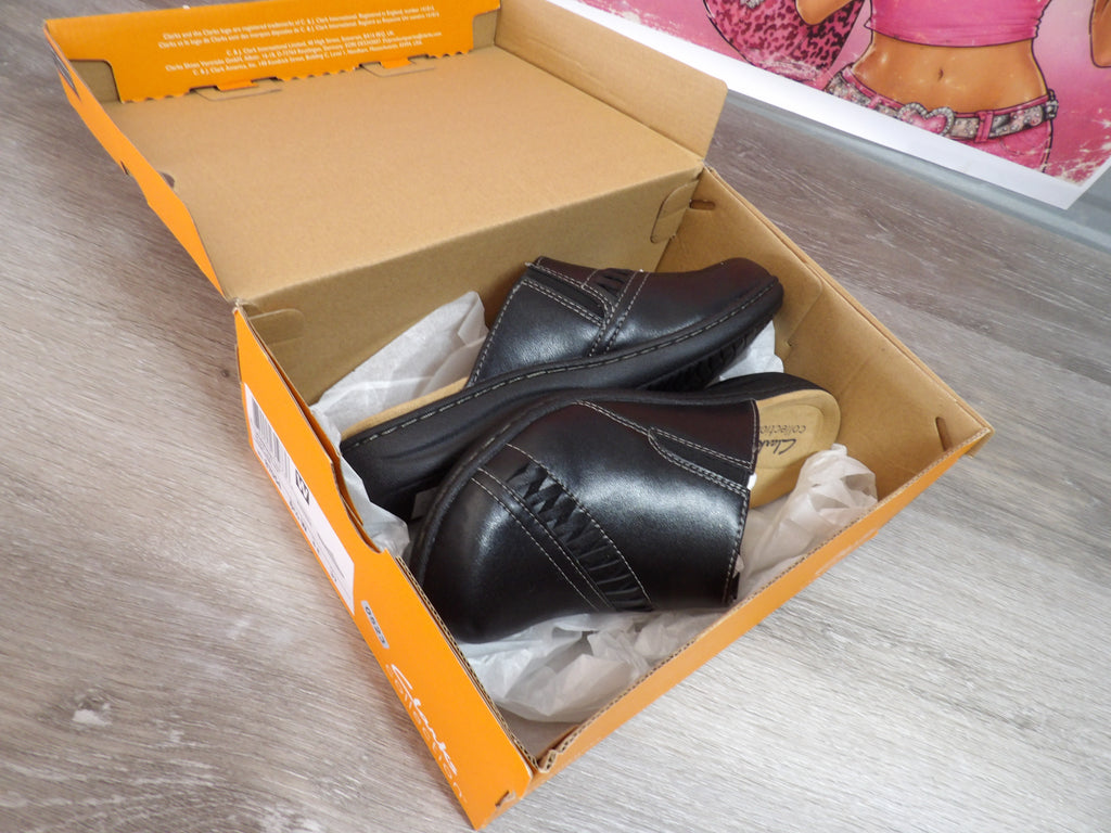 Clarks Women's Laurieann Luc Slip-On Mules – Black (Size US 6.5)
