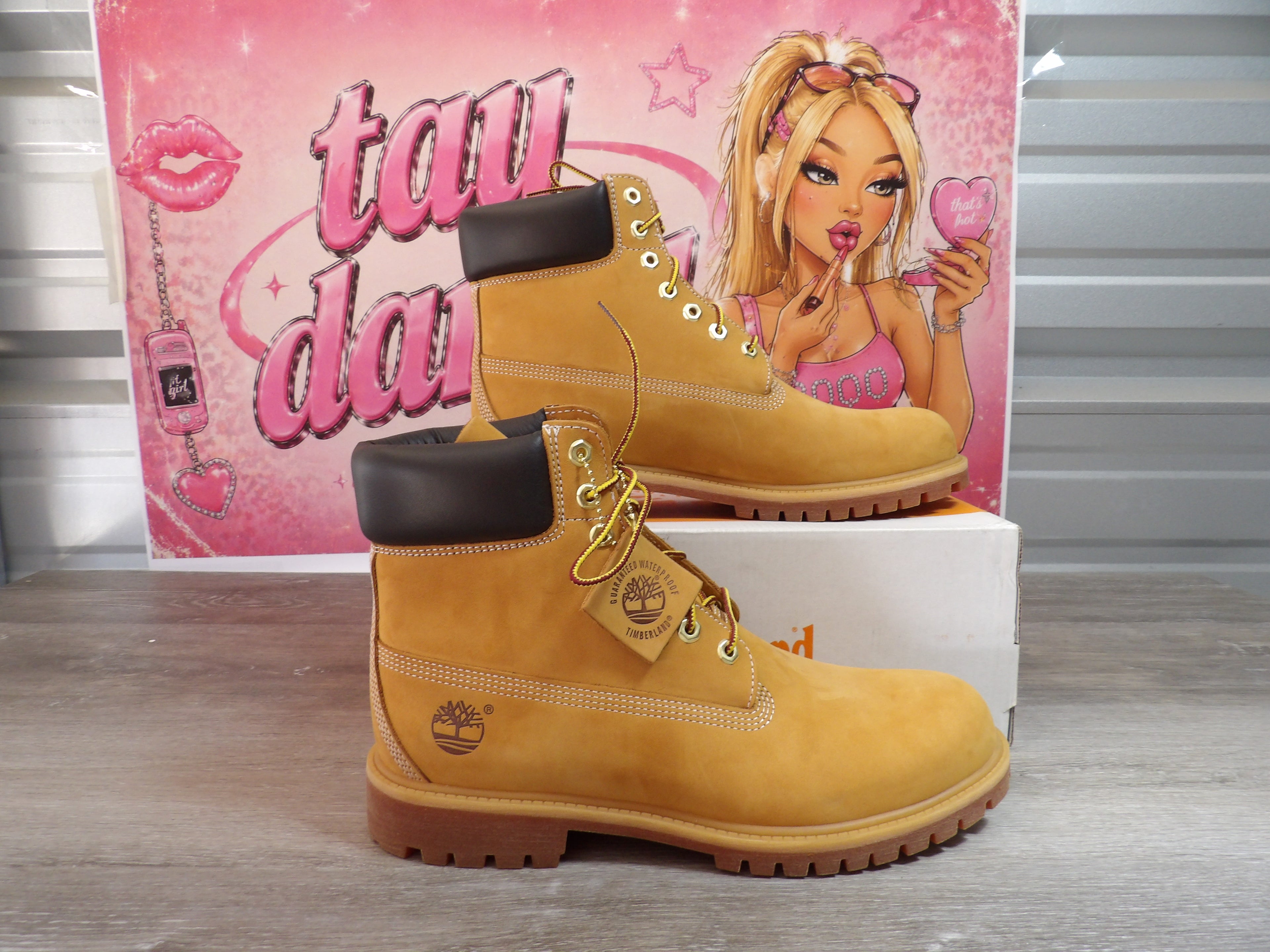 Timberland 6-Inch Premium Waterproof Boots – Wheat Nubuck (Size US 12)