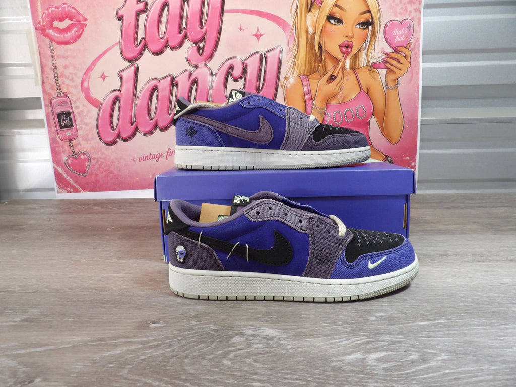 Nike Air Jordan 1 Retro Low OG (GS) – Purple/Green (Size US 5.5Y)