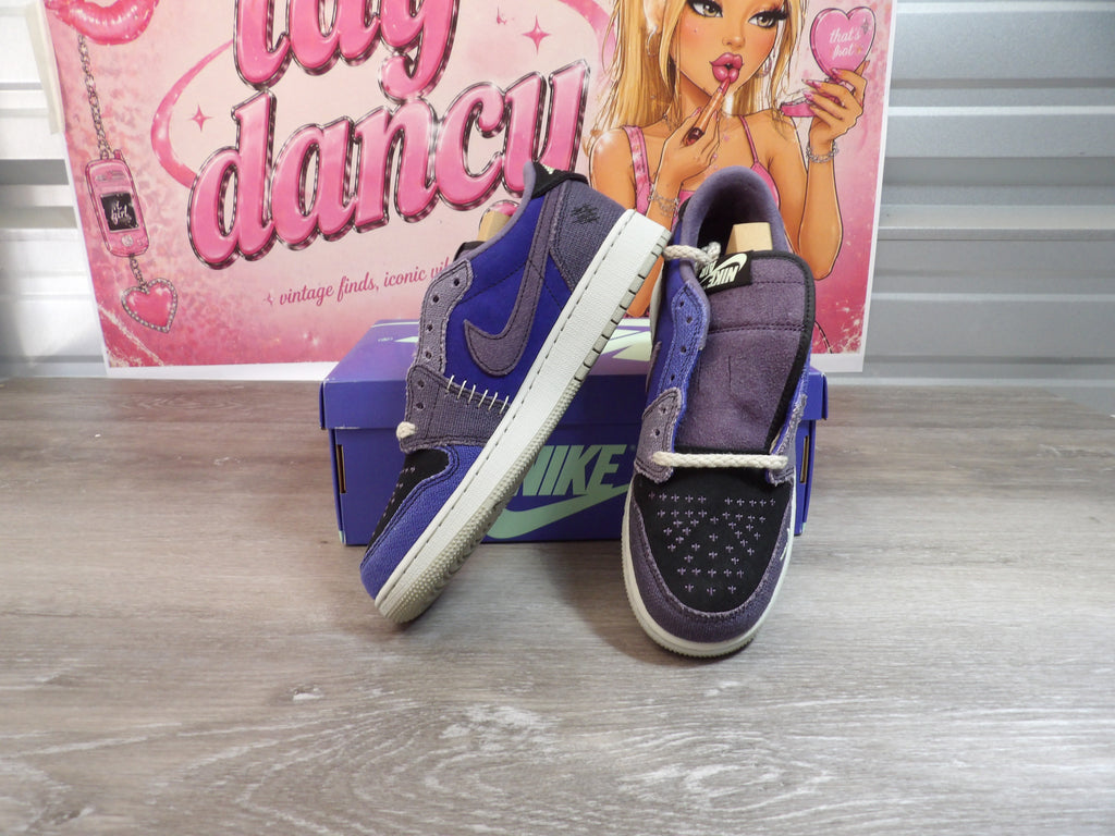 Nike Air Jordan 1 Retro Low OG (GS) – Purple/Green (Size US 5.5Y)