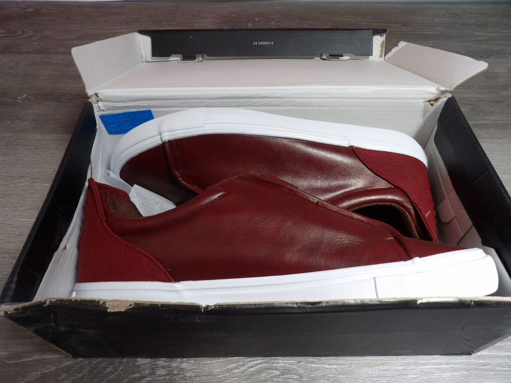London Fog Francis Men's Slip On Sneaker – Cabernet (Size US 12)