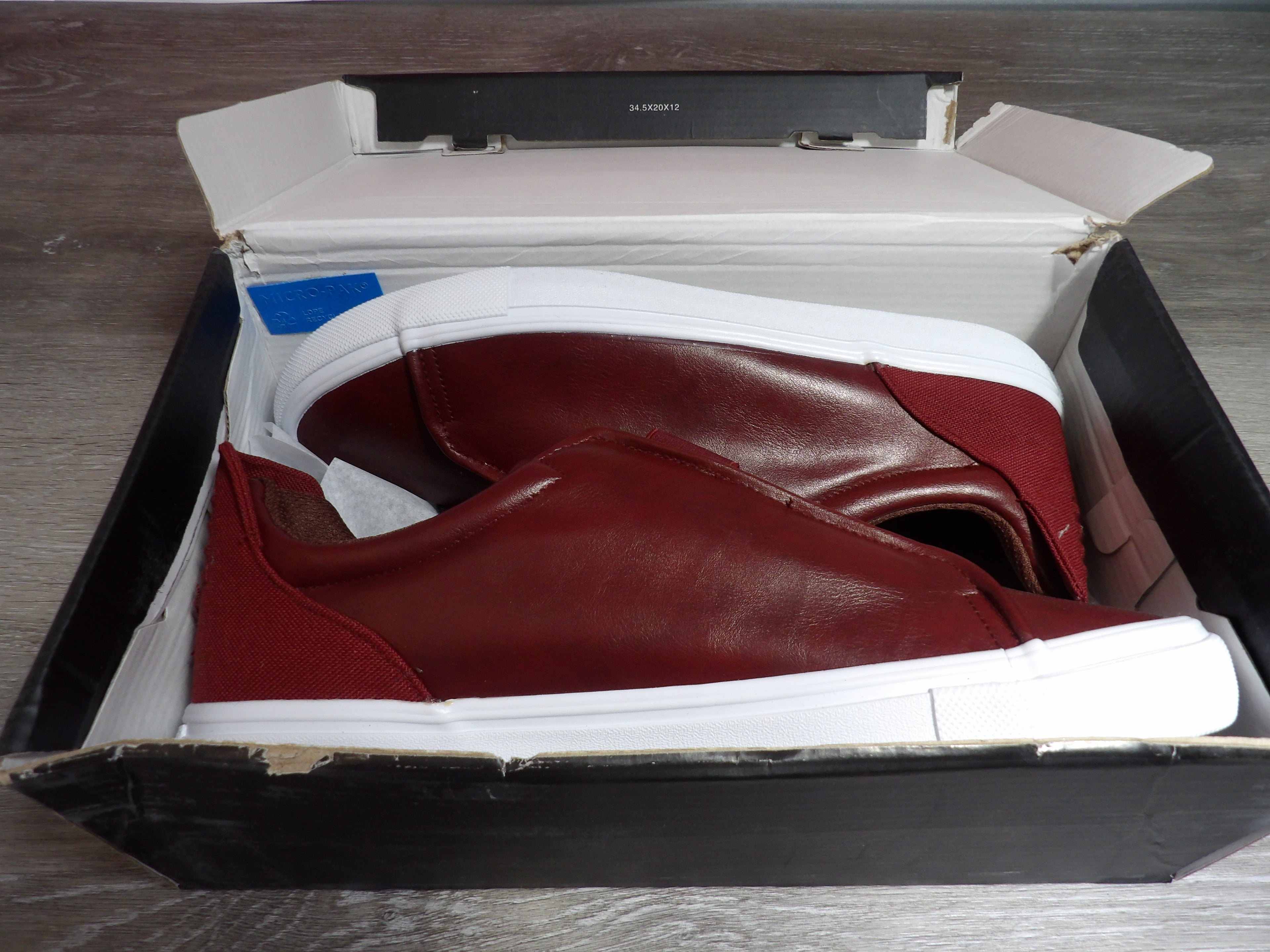 London Fog Francis Men's Slip On Sneaker – Cabernet (Size US 12)