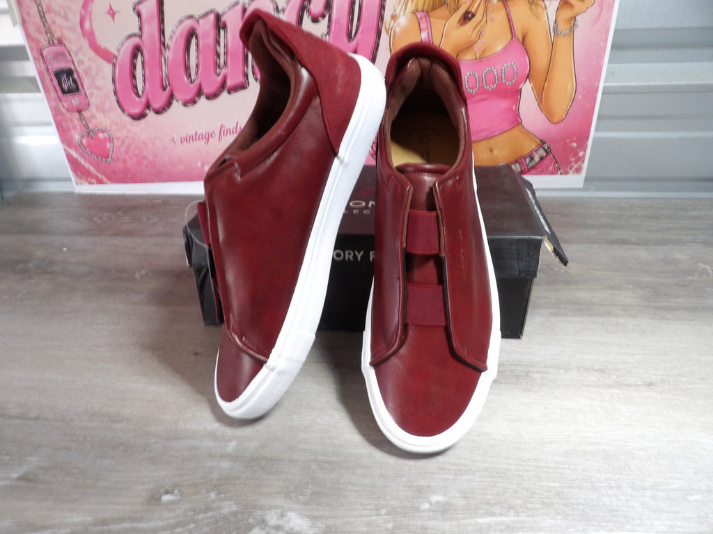 London Fog Francis Men's Slip On Sneaker – Cabernet (Size US 12)