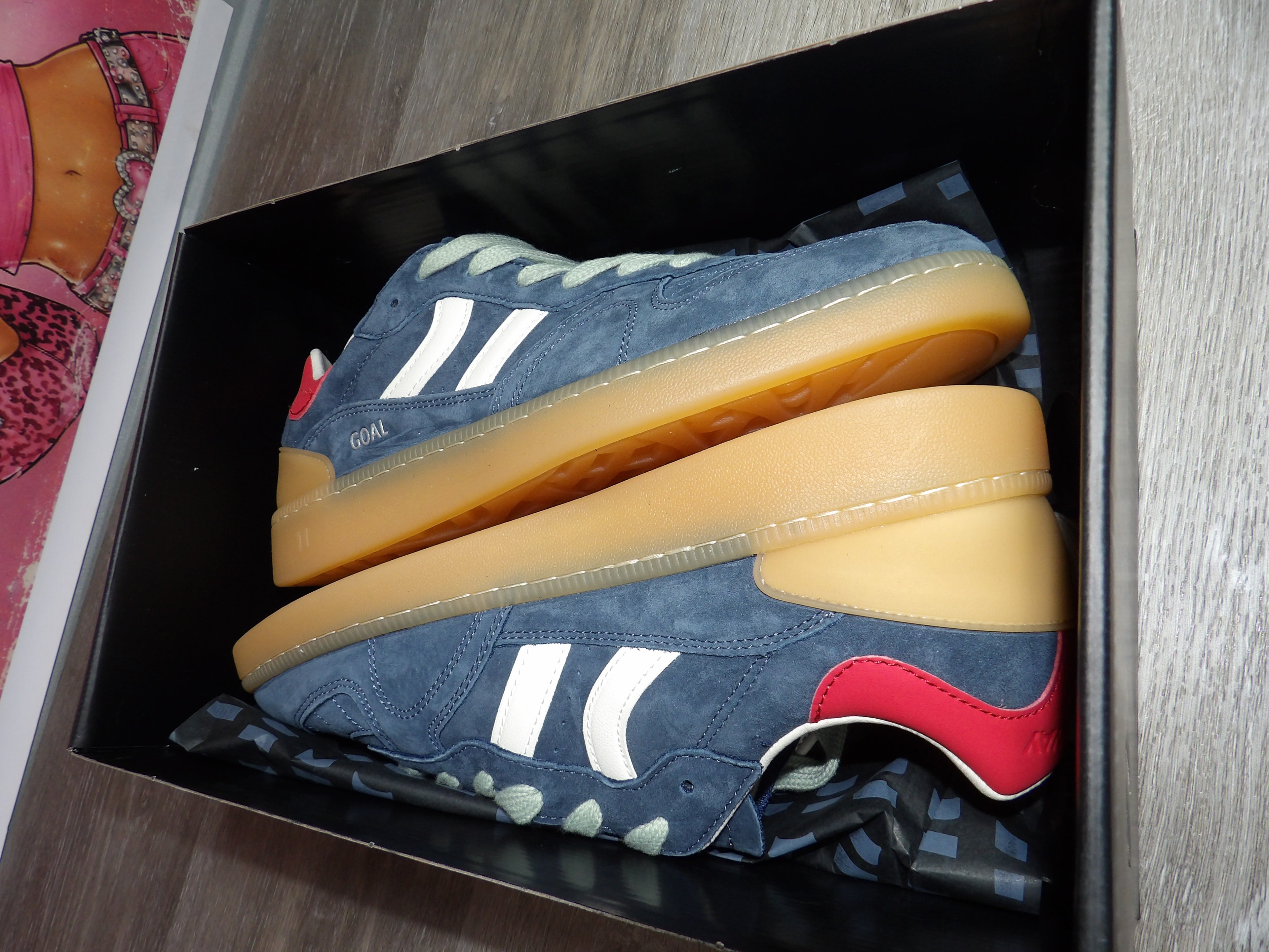 Coolway Goal Blue Sneakers – Blue Teal Red (Size EU 44)