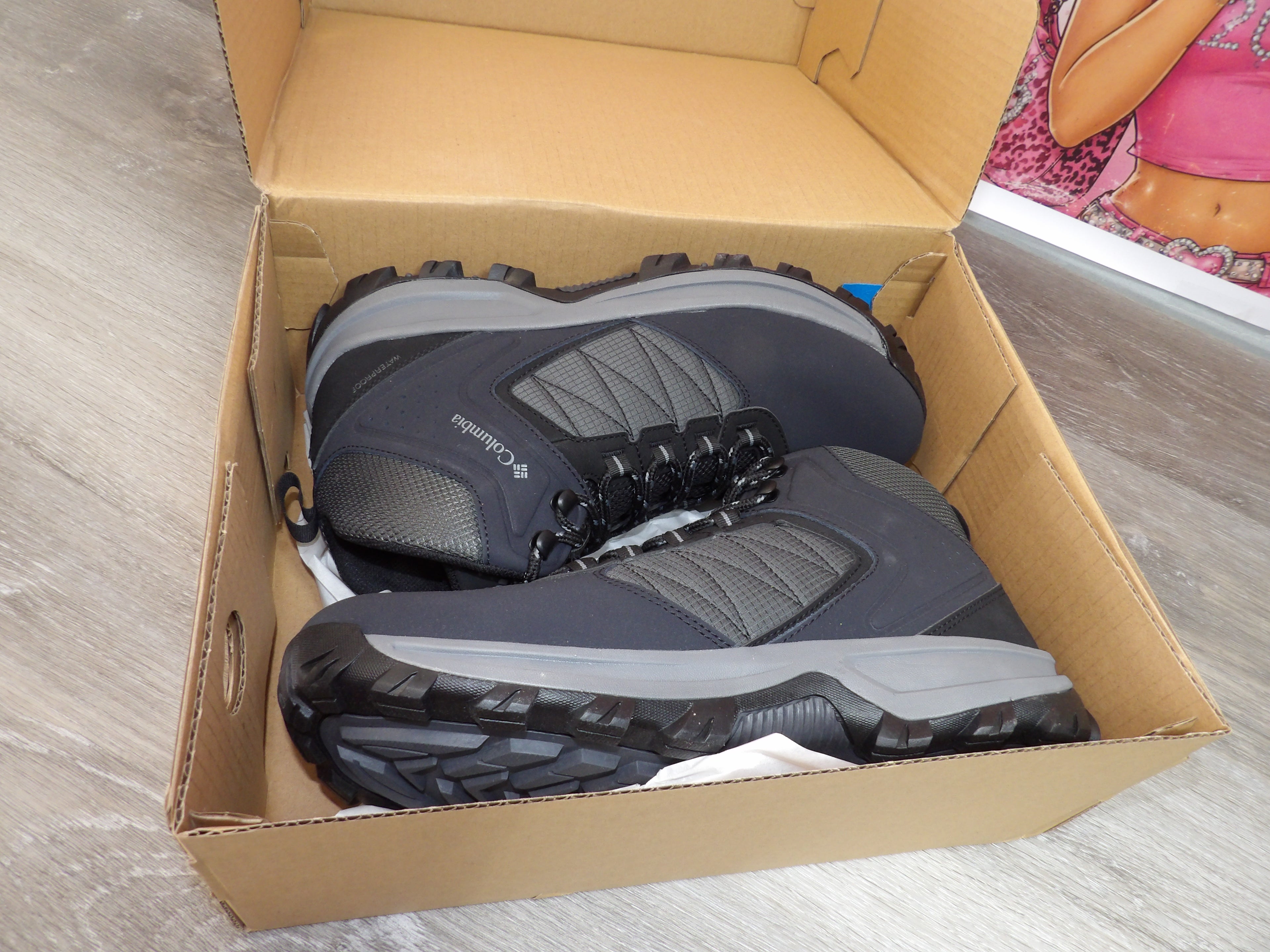 Columbia Transverse Waterproof Men's Hiking Shoes – Black (Size US 10.5)